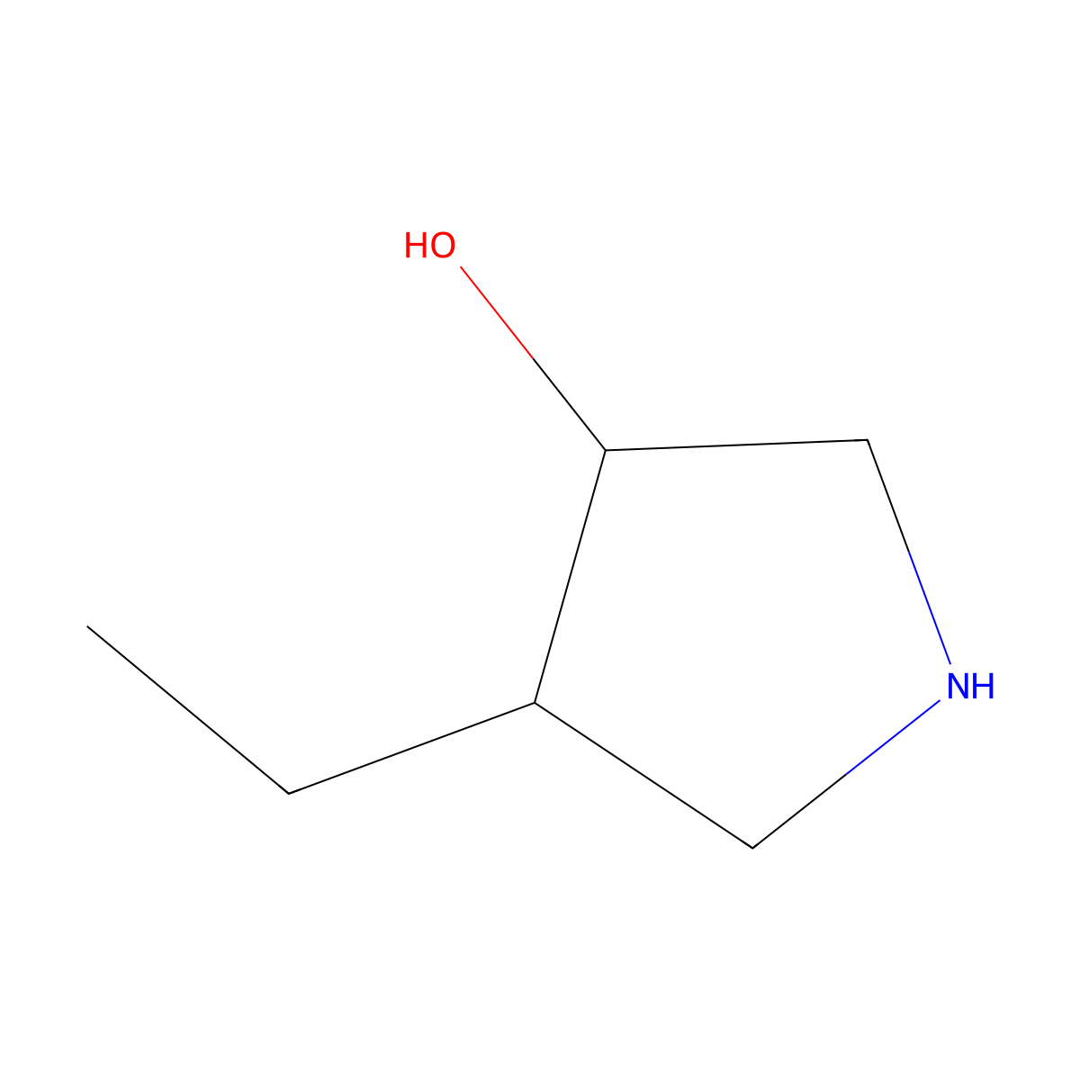 4-Ethylpyrrolidin-3-ol molecular structure, CAS 1423027-06-8
