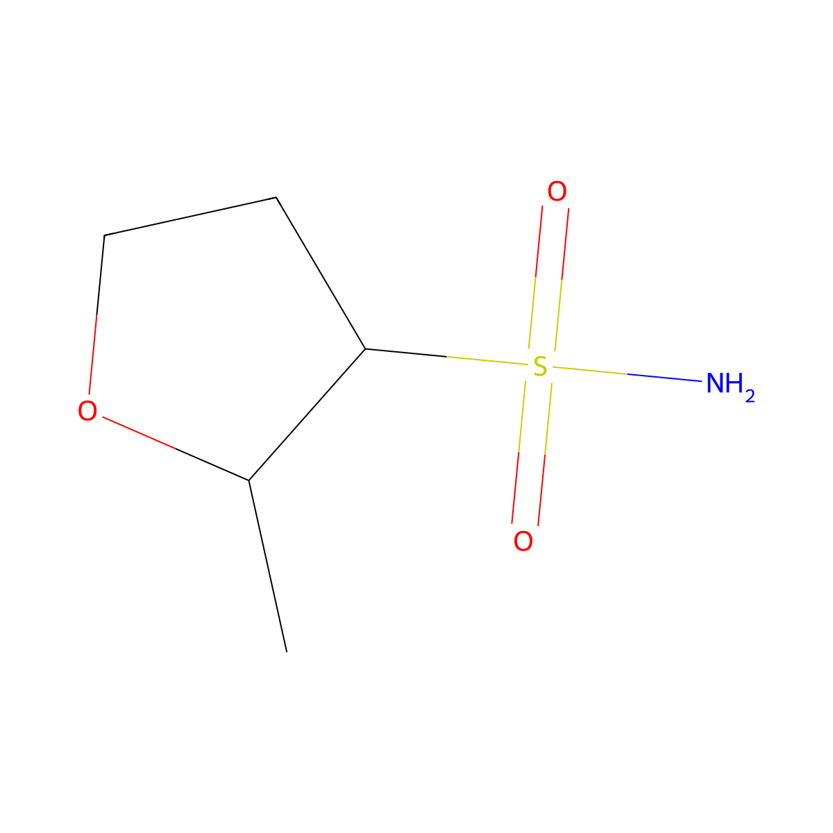 2-Methyloxolane-3-sulfonamide molecular structure, CAS 1423027-27-3