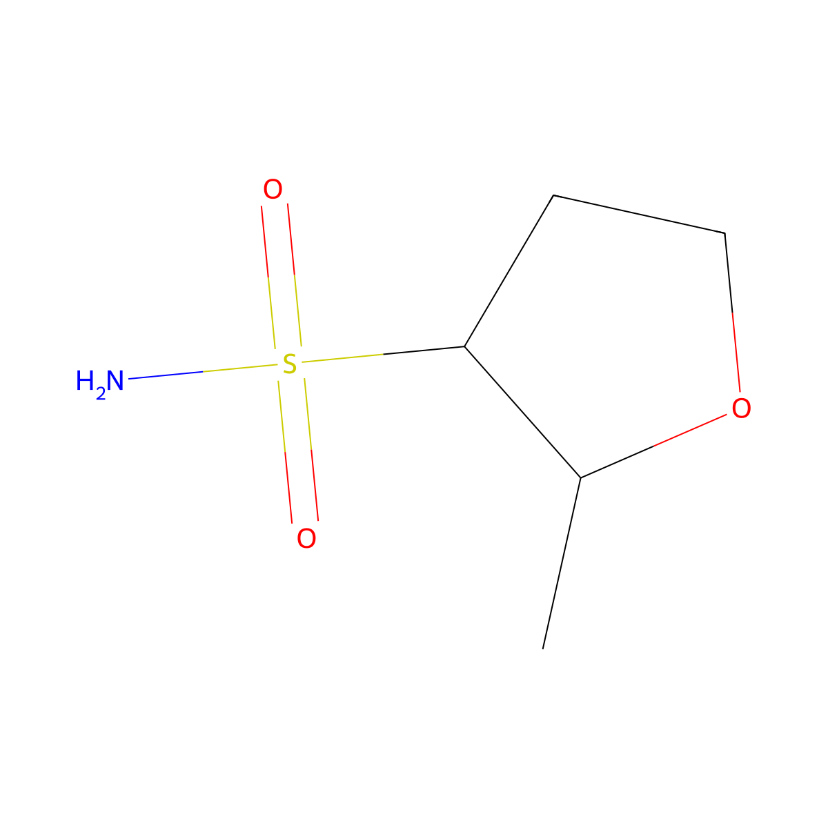 2-Methyloxolane-3-sulfonamide molecular structure, CAS 1423027-27-3