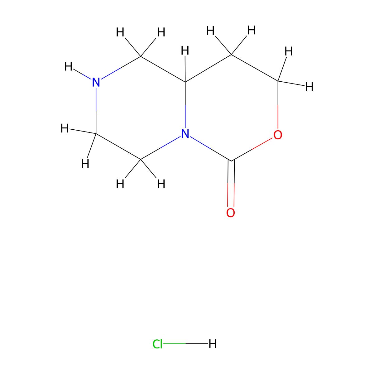 Octahydropiperazino[1,2-c][1,3]oxazin-6-one hydrochloride molecular structure, CAS 1423027-53-5