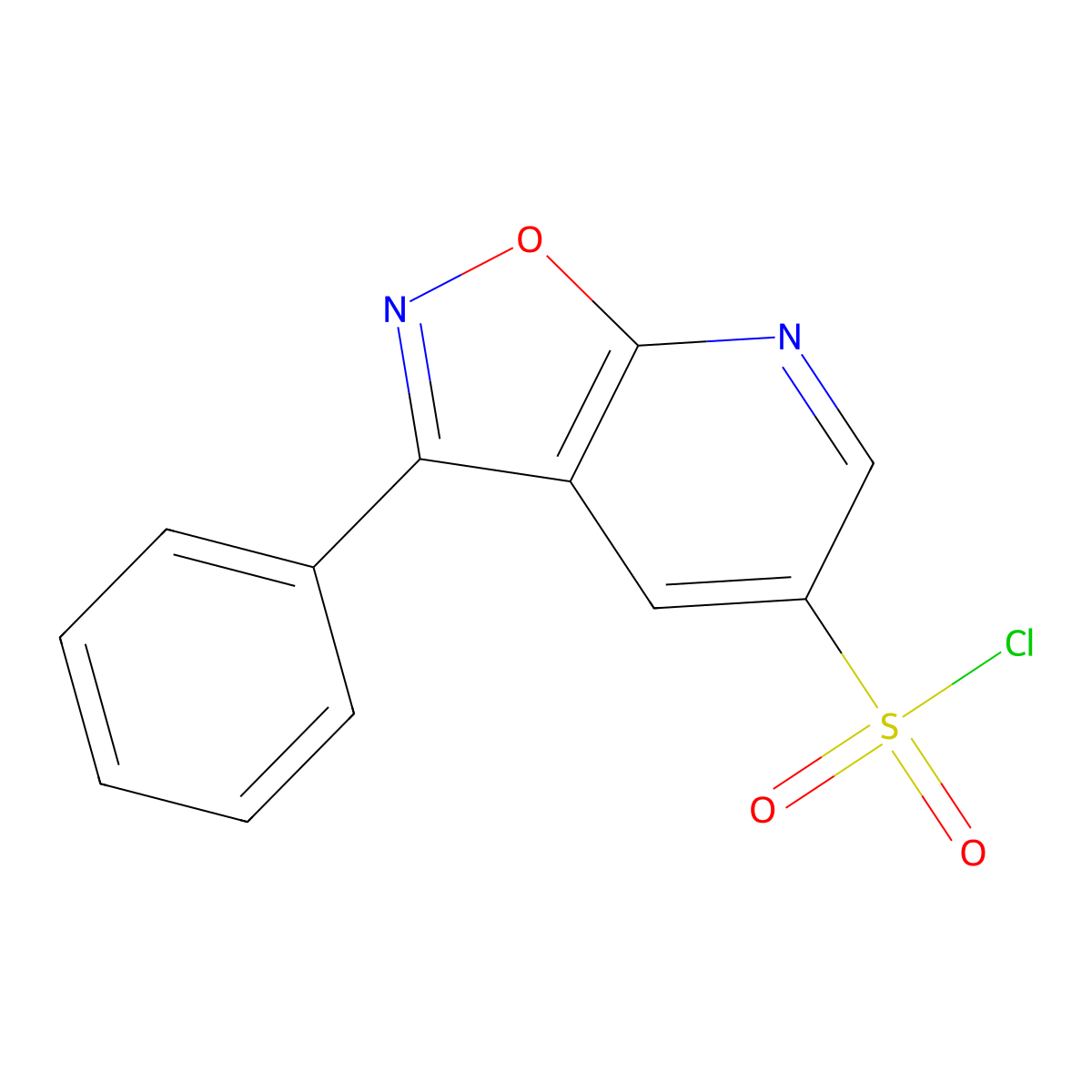 3-Phenyl-[1,2]oxazolo[5,4-b]pyridine-5-sulfonyl chloride molecular structure, CAS 1423027-63-7