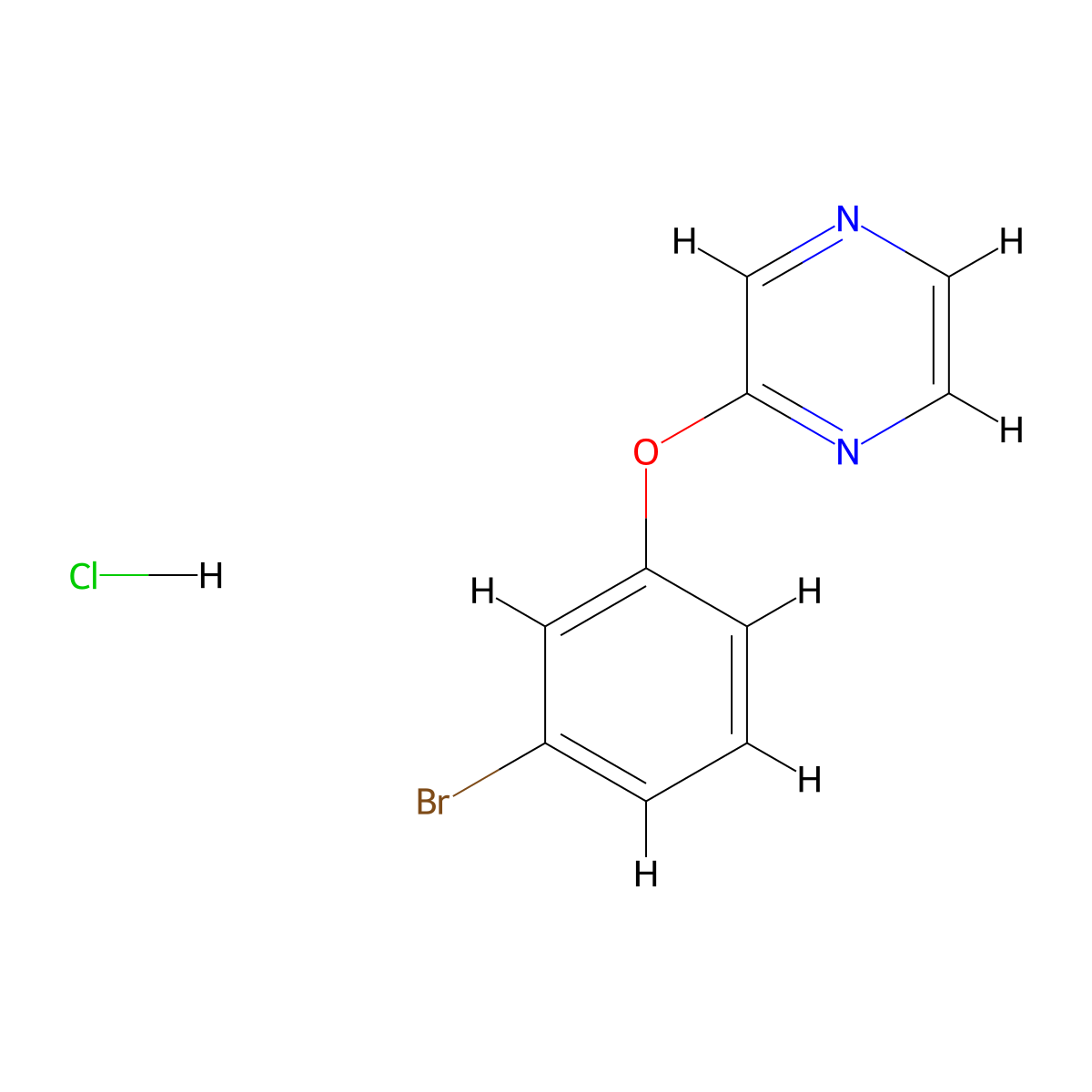 2-(3-Bromophenoxy)pyrazine hydrochloride molecular structure, CAS 1423027-71-7