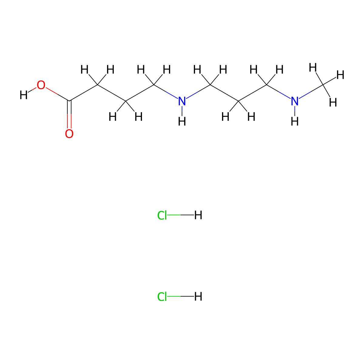 4-{[3-(Methylamino)propyl]amino}butanoic acid dihydrochloride molecular structure, CAS 1423028-02-7