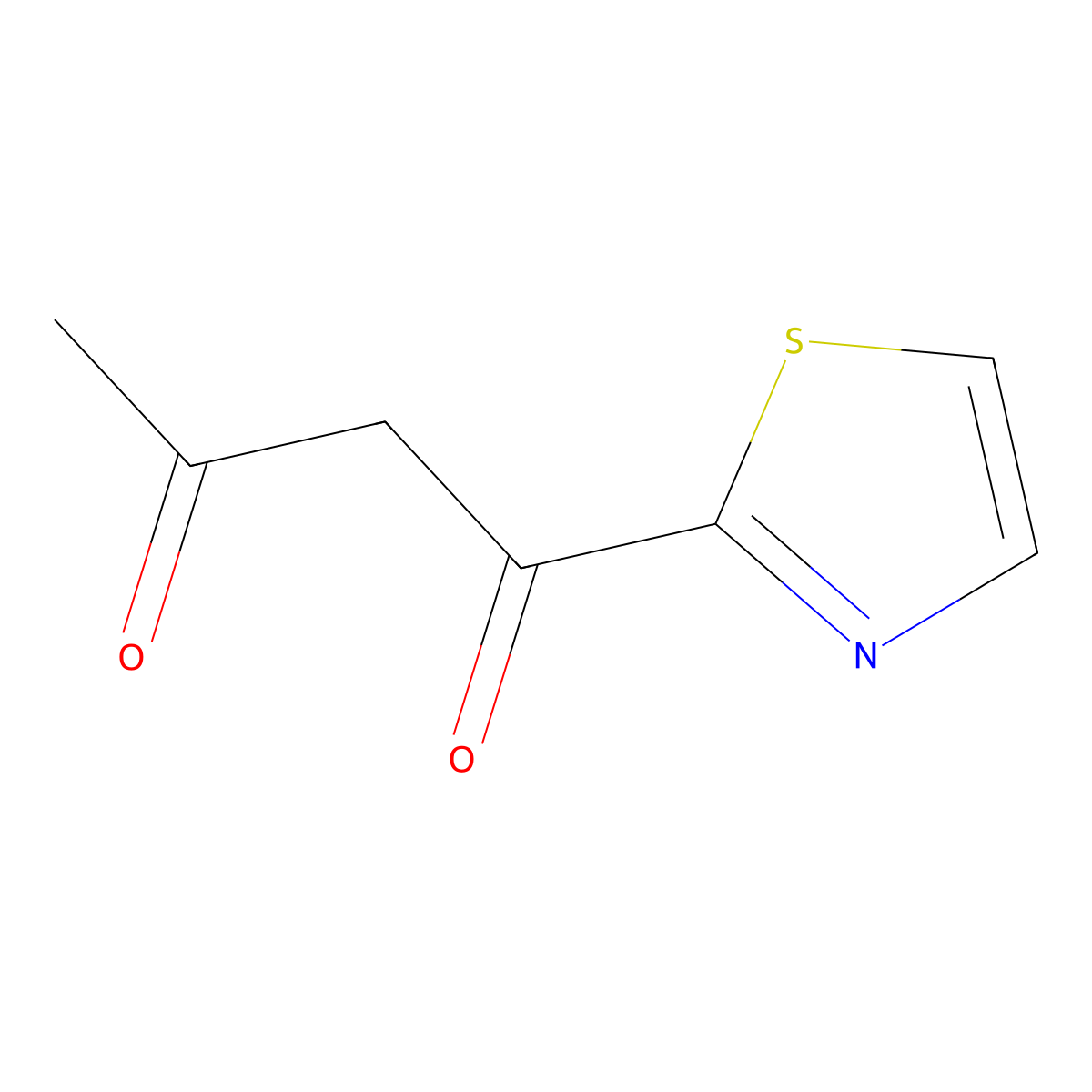 1-(1,3-Thiazol-2-yl)butane-1,3-dione molecular structure, CAS 1423028-06-1