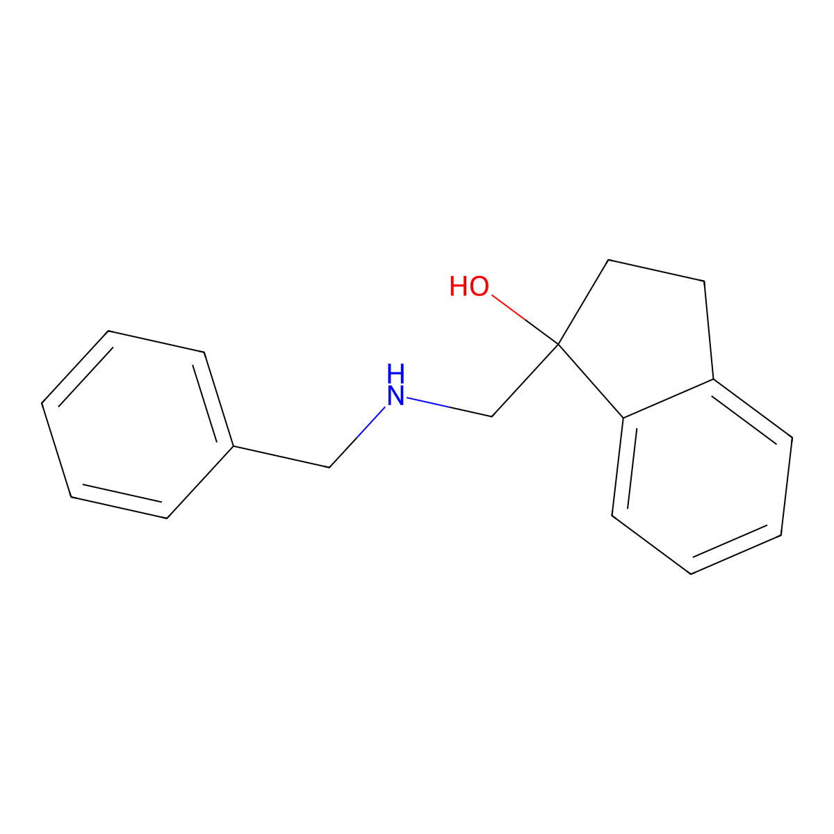 1-[(benzylamino)methyl]-2,3-dihydro-1H-inden-1-ol molecular structure, CAS 1423028-13-0