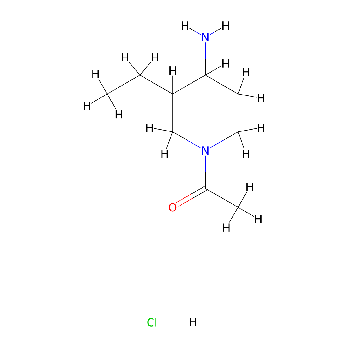 1-(4-Amino-3-ethylpiperidin-1-yl)ethan-1-one hydrochloride molecular structure, CAS 1423028-17-4