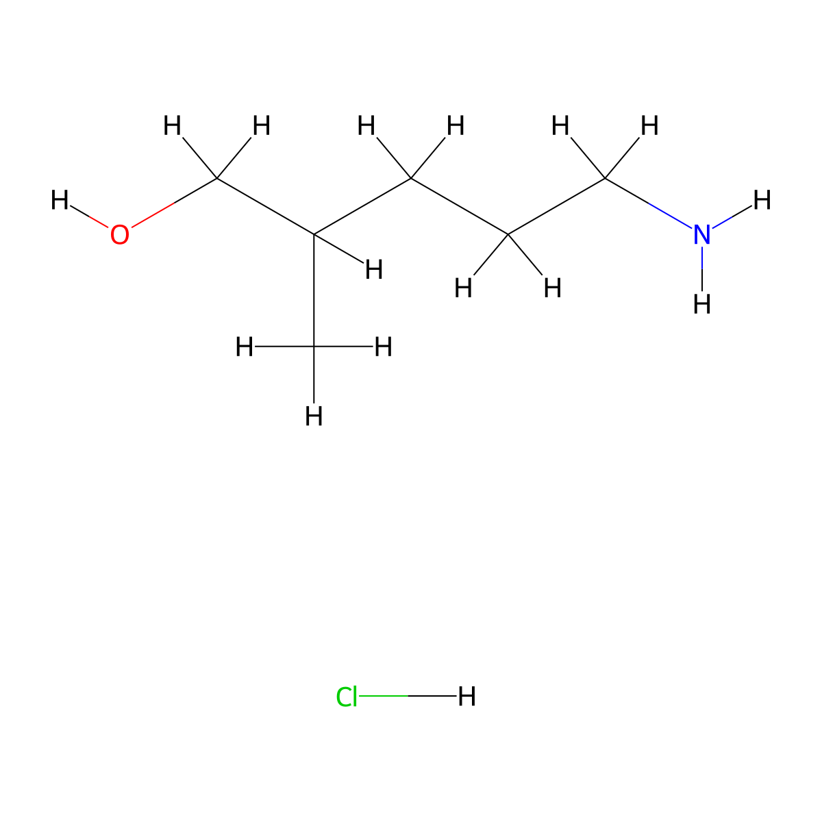 5-Amino-2-methylpentan-1-ol hydrochloride molecular structure, CAS 1423028-19-6
