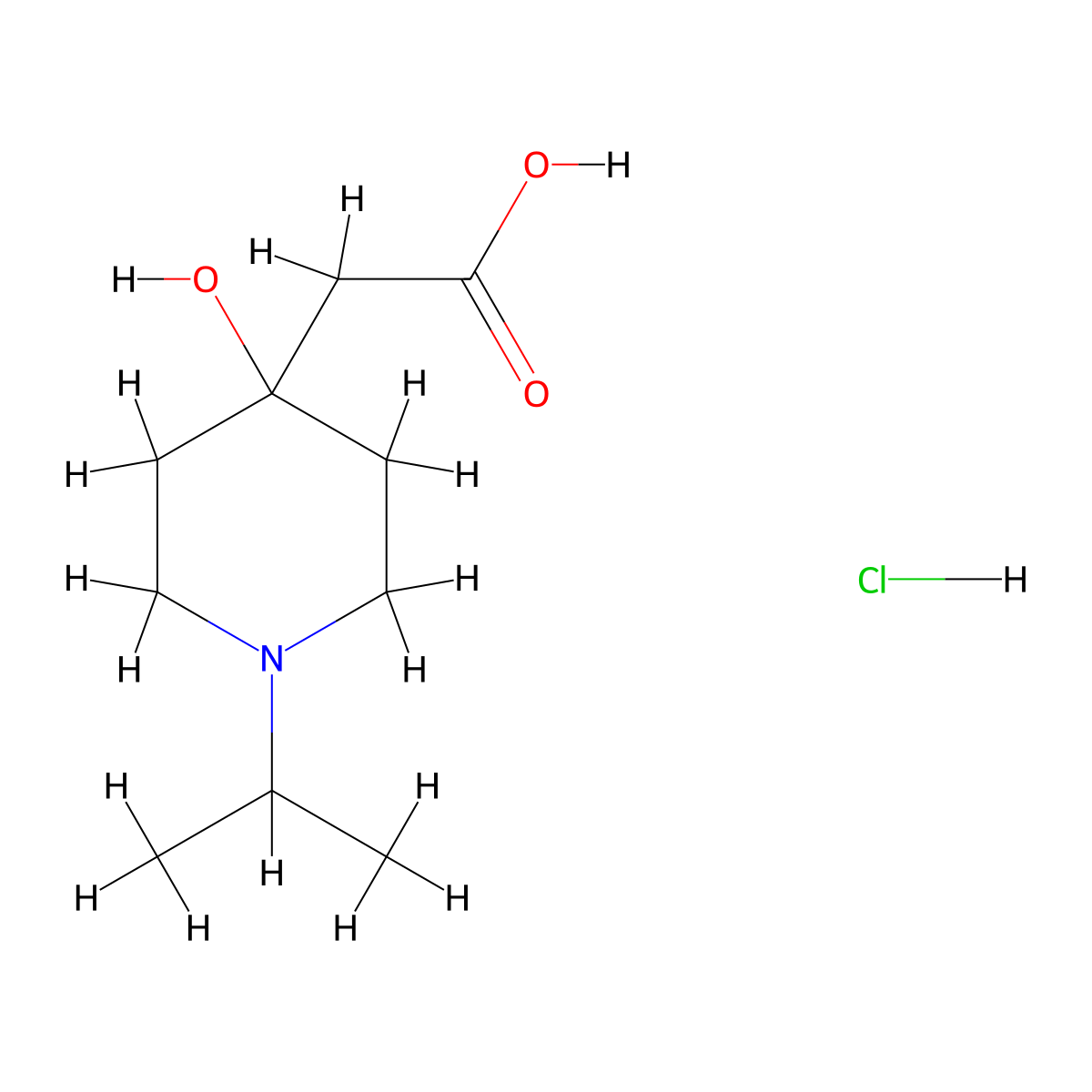2-[4-Hydroxy-1-(propan-2-yl)piperidin-4-yl]acetic acid hydrochloride molecular structure, CAS 1423028-21-0