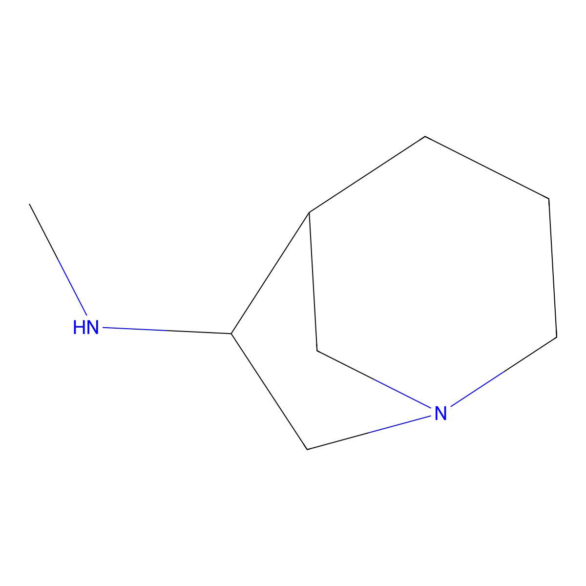 N-methyl-1-azabicyclo[3.2.1]octan-6-amine molecular structure, CAS 1423028-26-5