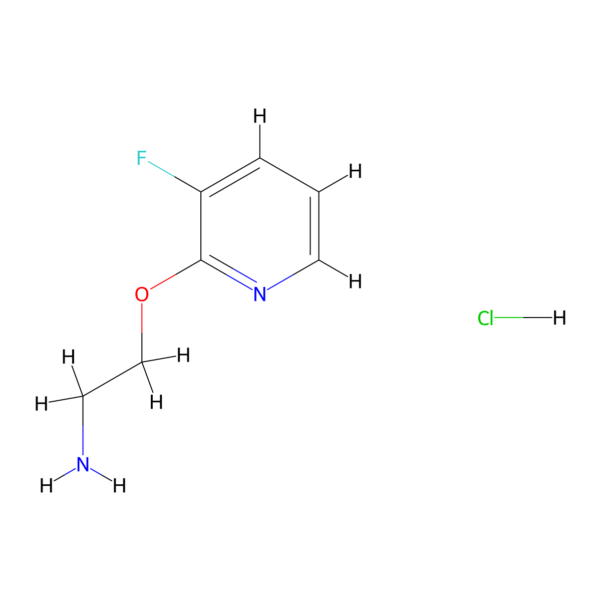 2-[(3-Fluoropyridin-2-yl)oxy]ethan-1-amine hydrochloride molecular structure, CAS 1423028-32-3