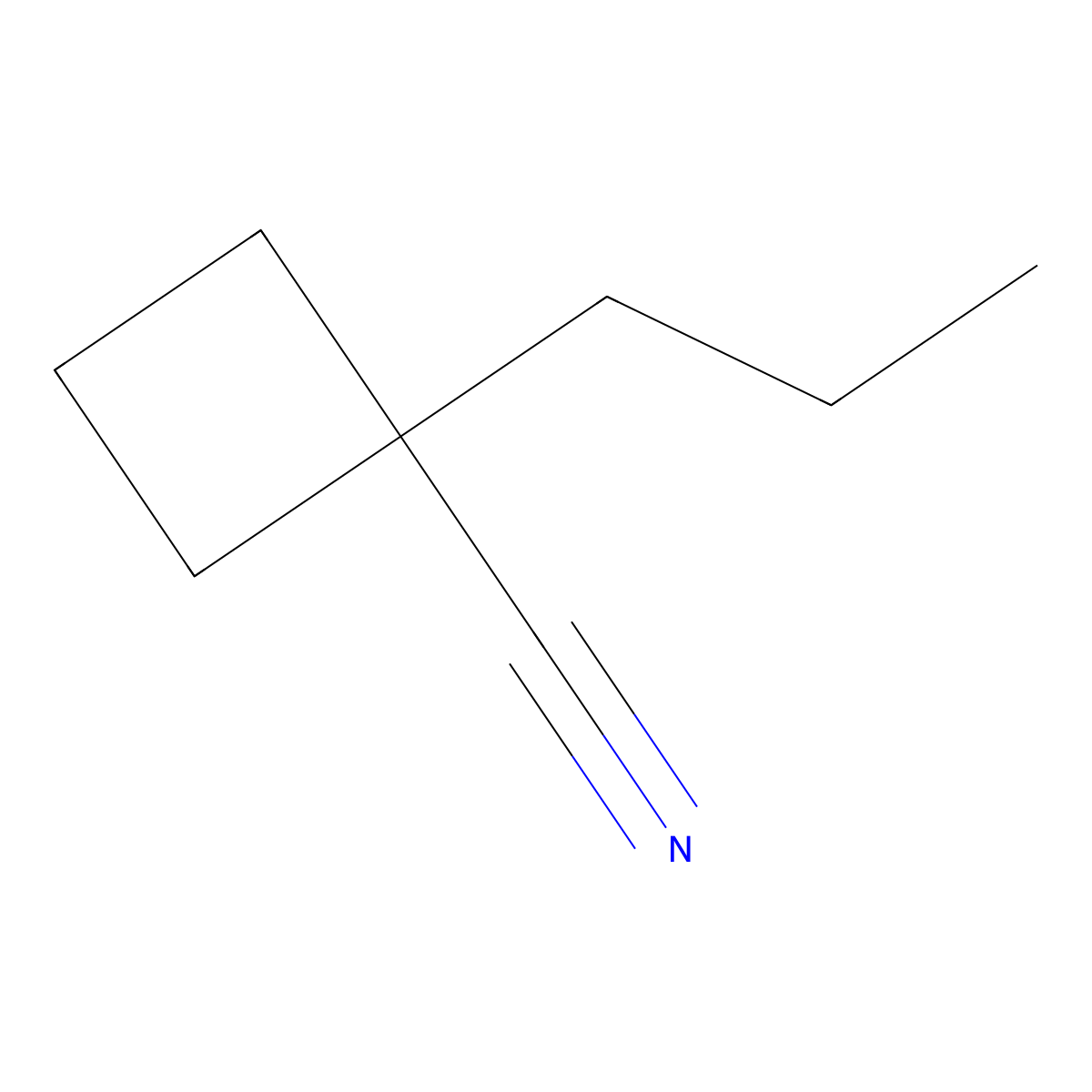 1-Propylcyclobutane-1-carbonitrile molecular structure, CAS 1423028-37-8