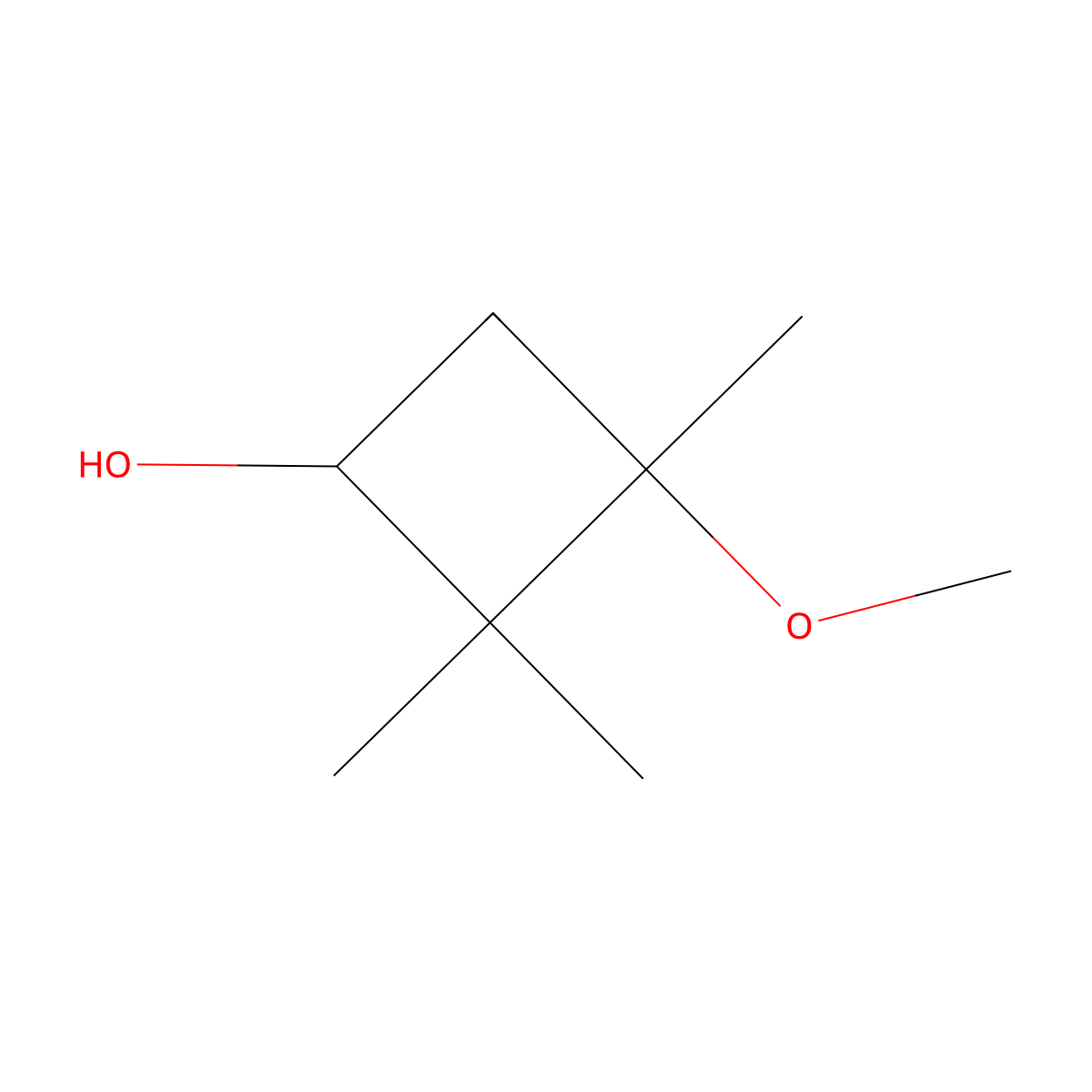 3-Methoxy-2,2,3-trimethylcyclobutan-1-ol molecular structure, CAS 1423028-70-9