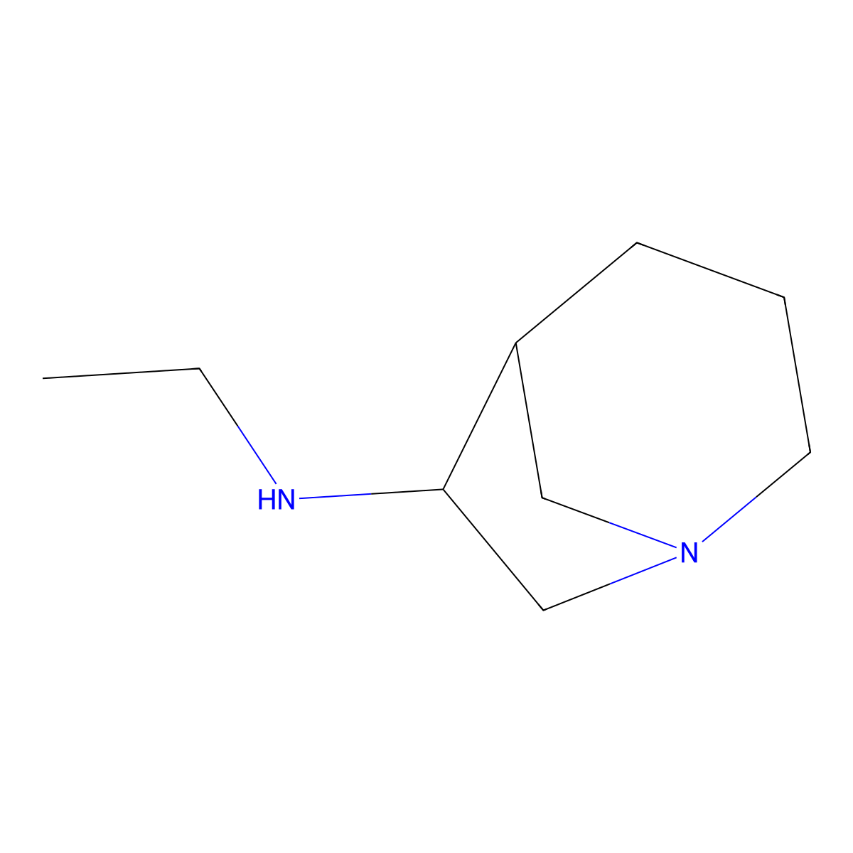N-ethyl-1-azabicyclo[3.2.1]octan-6-amine molecular structure, CAS 1423028-80-1