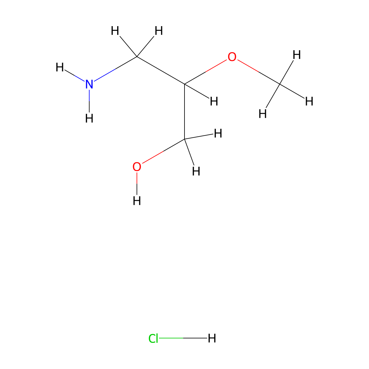 3-Amino-2-methoxypropan-1-ol hydrochloride molecular structure, CAS 1423028-88-9