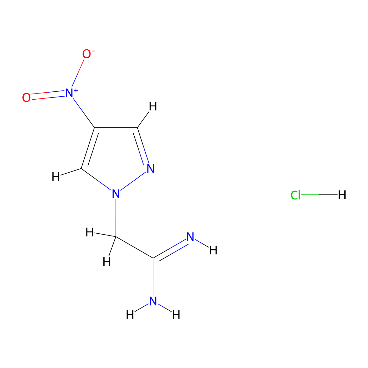 2-(4-nitro-1H-pyrazol-1-yl)ethanimidamide hydrochloride molecular structure, CAS 1423029-01-9