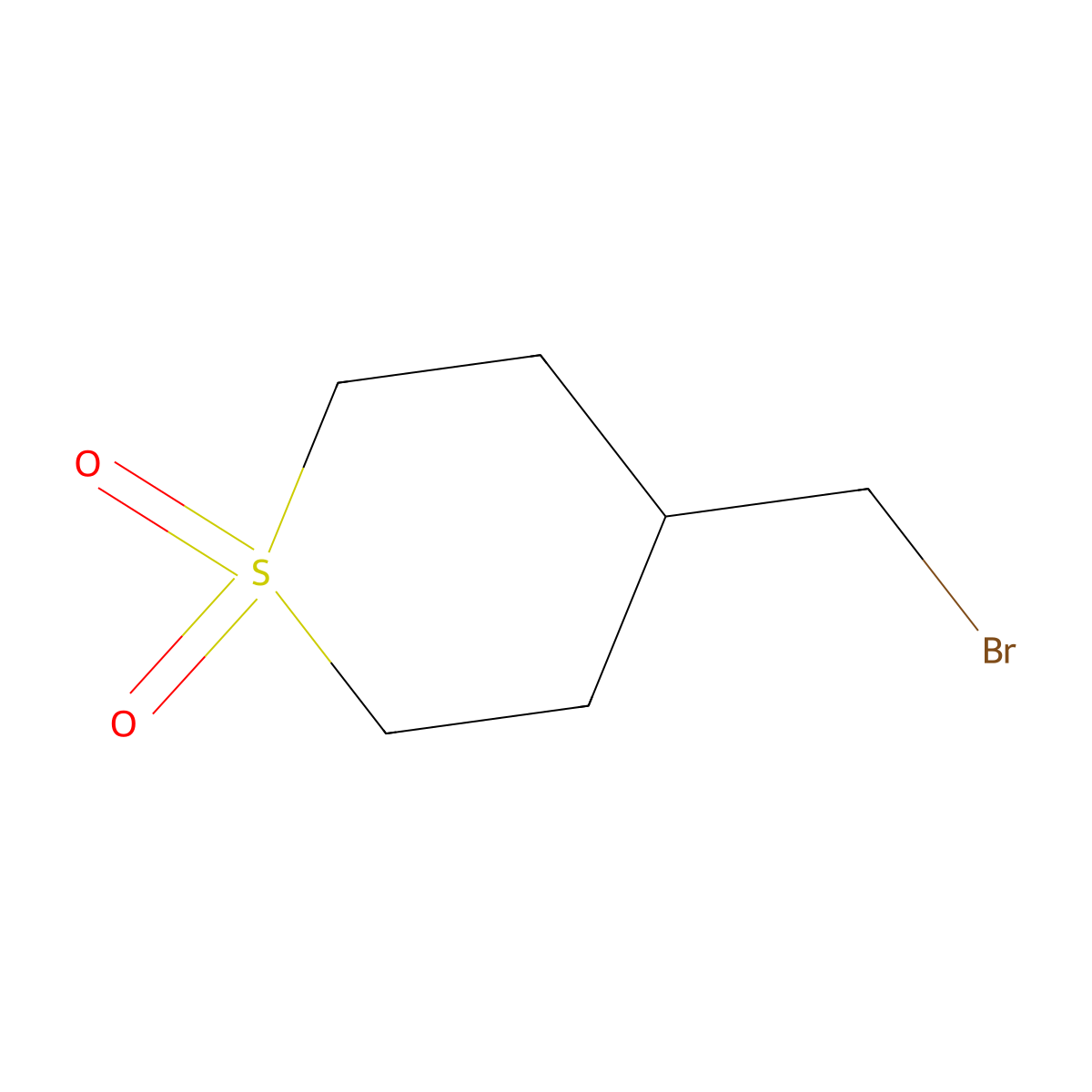 2H-Thiopyran, 4-(bromomethyl)tetrahydro-, 1,1-dioxide molecular structure, CAS 1423029-10-0