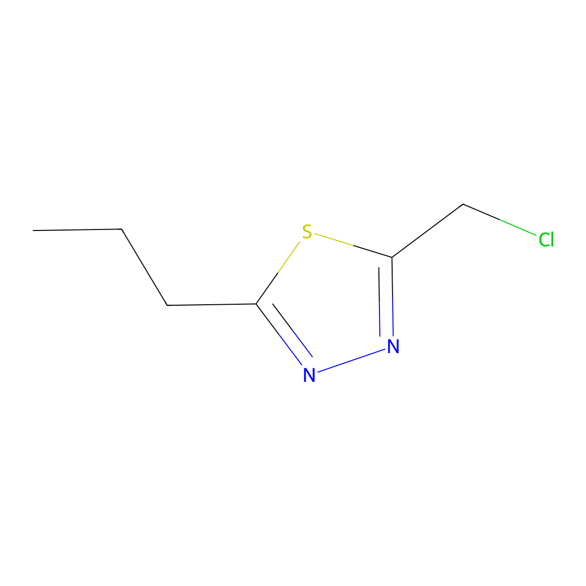 2-(Chloromethyl)-5-propyl-1,3,4-thiadiazole molecular structure, CAS 1423029-15-5
