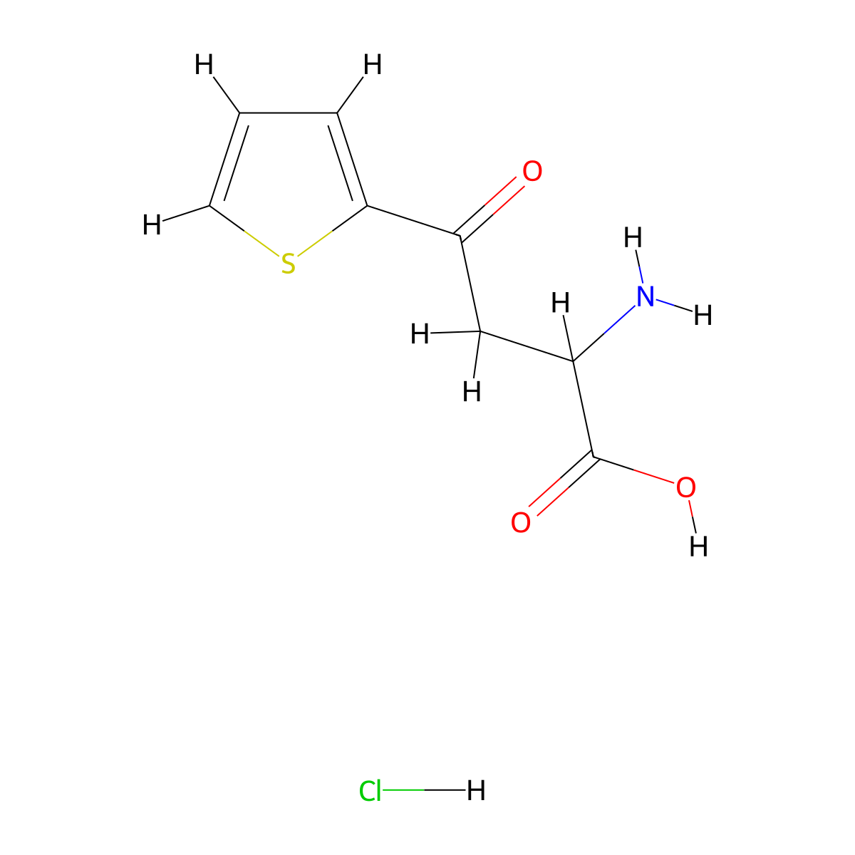 2-Amino-4-oxo-4-(thiophen-2-yl)butanoic acid hydrochloride molecular structure, CAS 1423029-16-6