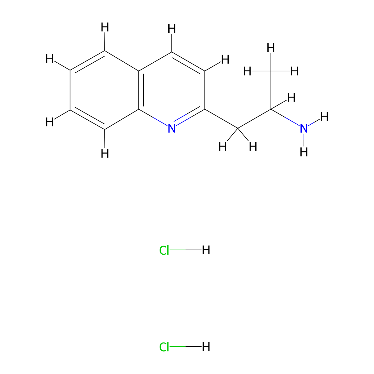 1-(Quinolin-2-yl)propan-2-amine dihydrochloride molecular structure, CAS 1423029-21-3