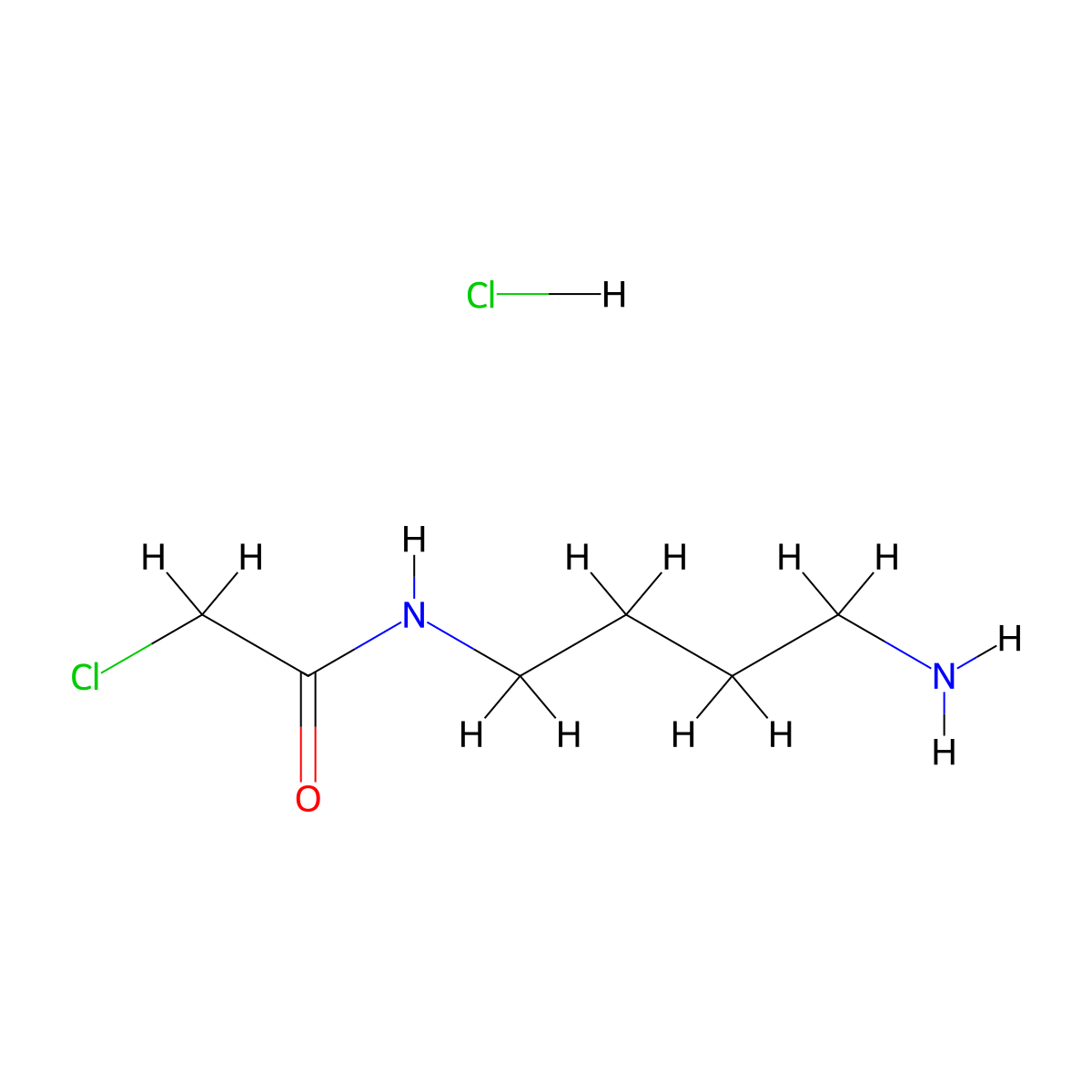 N-(4-aminobutyl)-2-chloroacetamide hydrochloride molecular structure, CAS 1423029-28-0