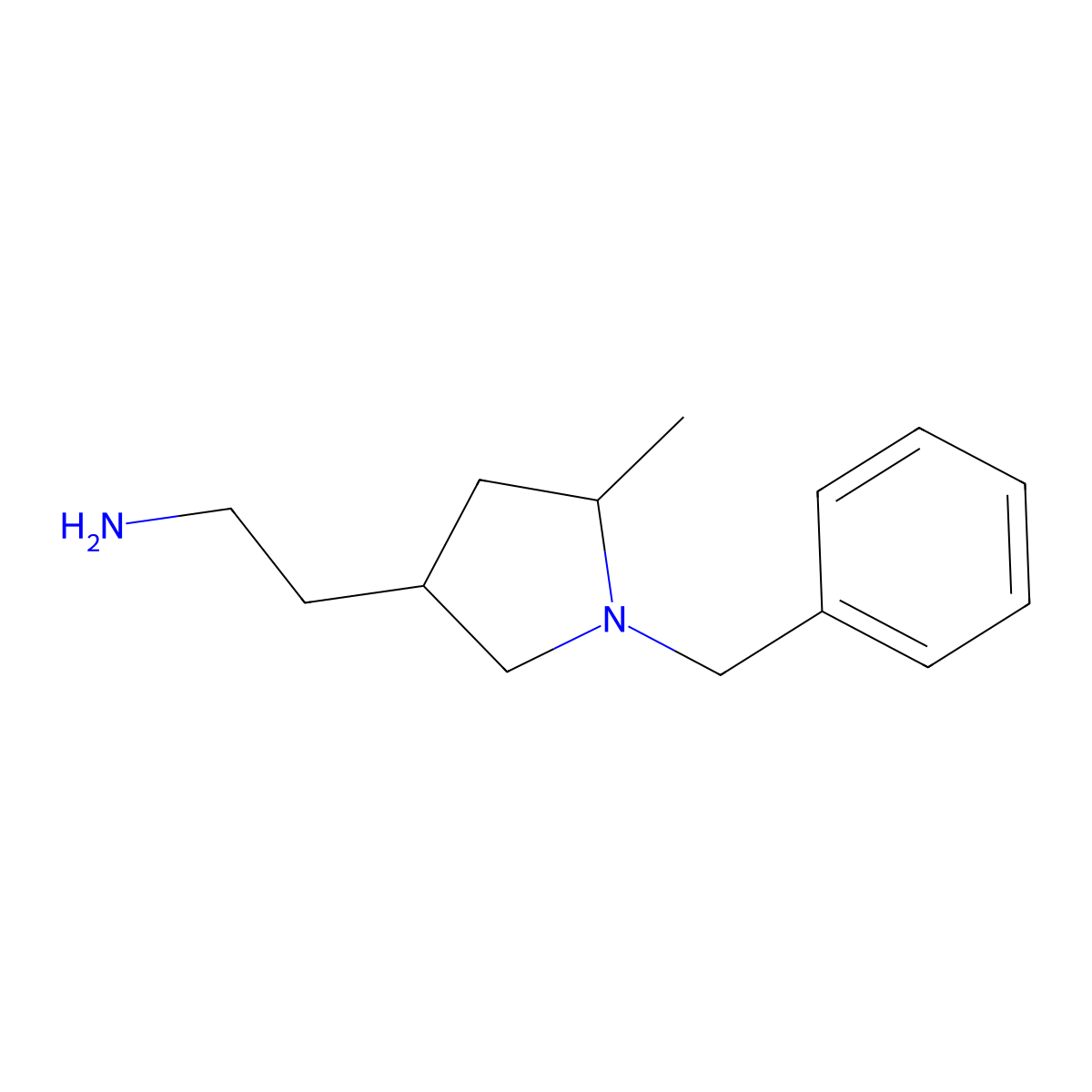 2-(1-Benzyl-5-methylpyrrolidin-3-yl)ethan-1-amine molecular structure, CAS 1423029-37-1