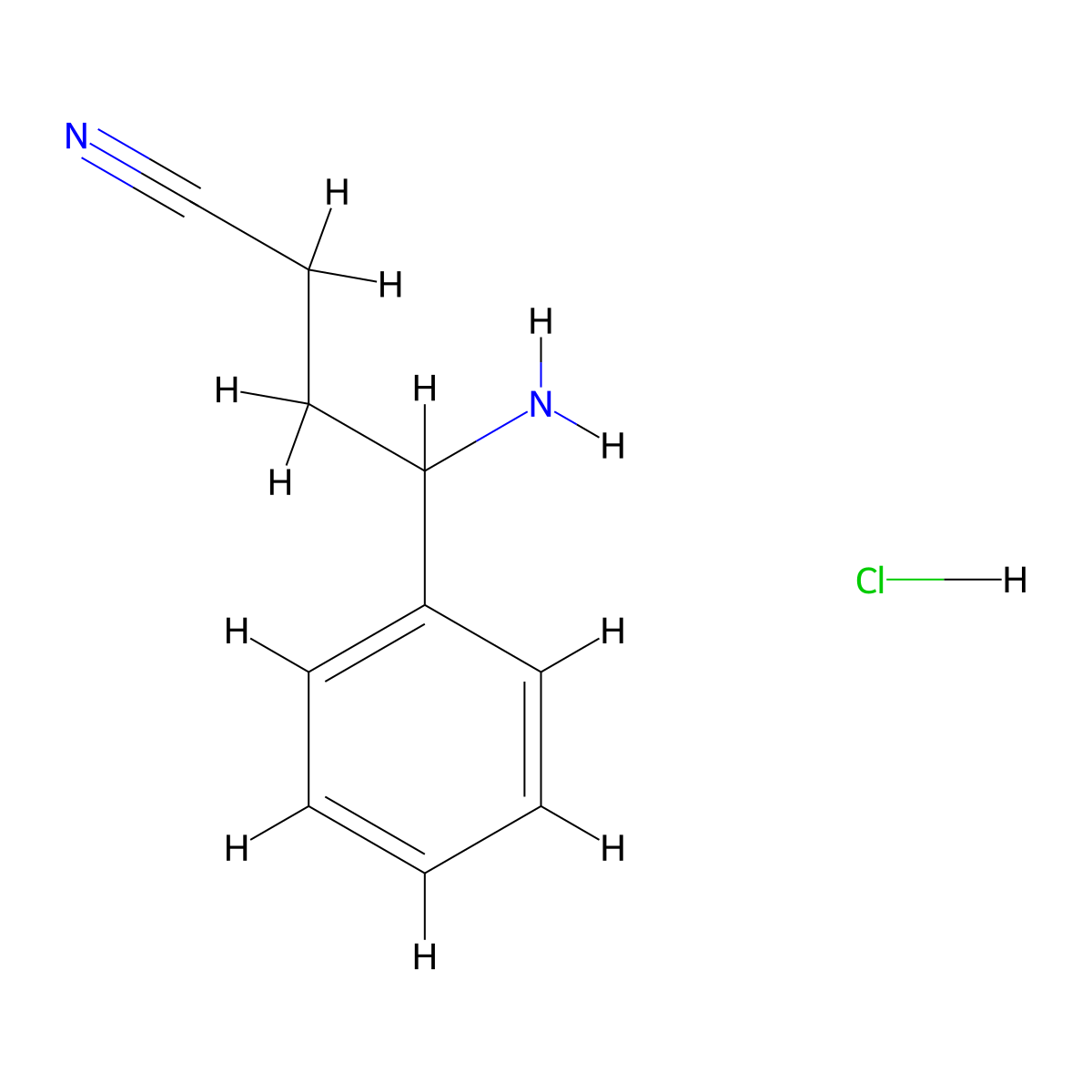 4-Amino-4-phenylbutanenitrile hydrochloride molecular structure, CAS 1423029-42-8