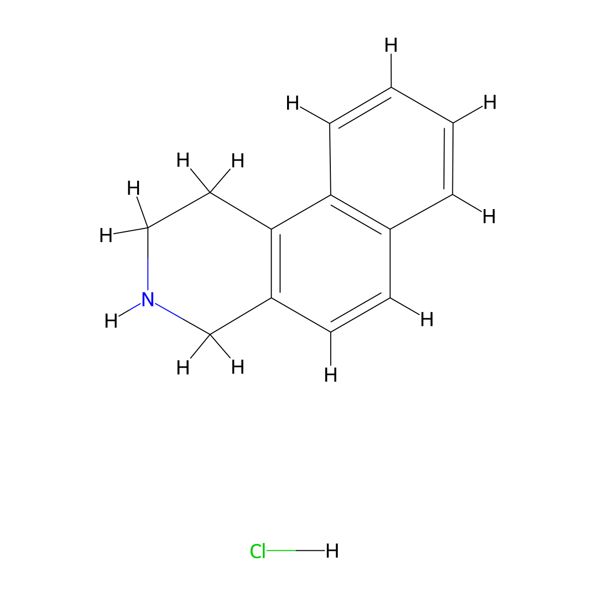 1H,2H,3H,4H-benzo[f]isoquinoline hydrochloride molecular structure, CAS 1423029-47-3