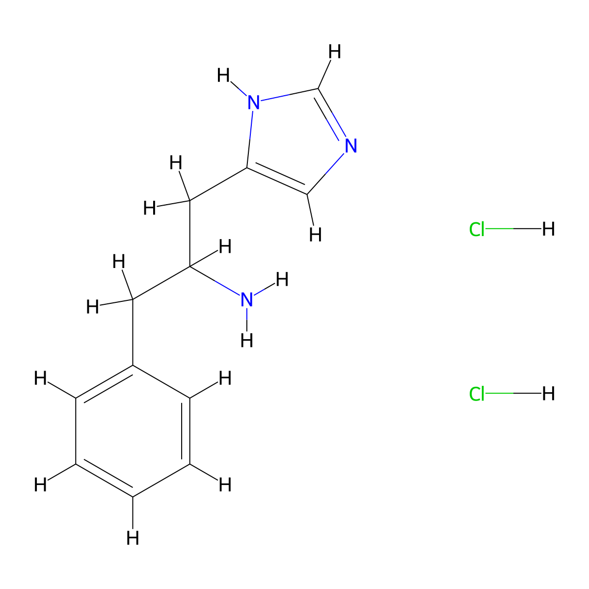 1-(1H-imidazol-4-yl)-3-phenylpropan-2-amine dihydrochloride molecular structure, CAS 1423029-50-8