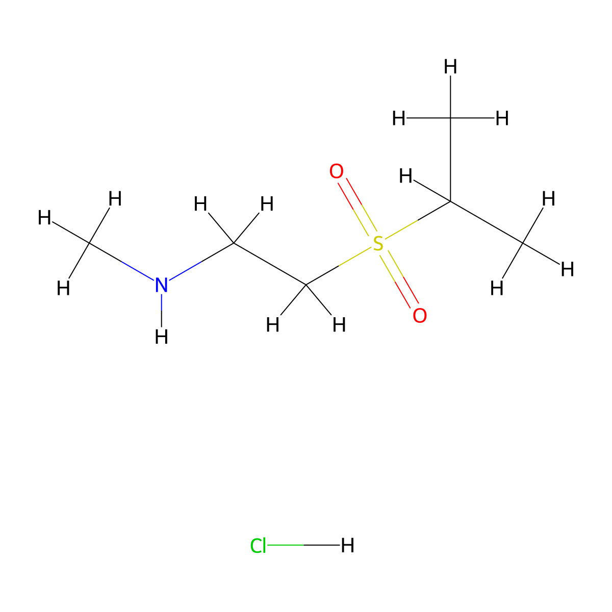 Methyl[2-(propane-2-sulfonyl)ethyl]amine hydrochloride molecular structure, CAS 1423029-54-2