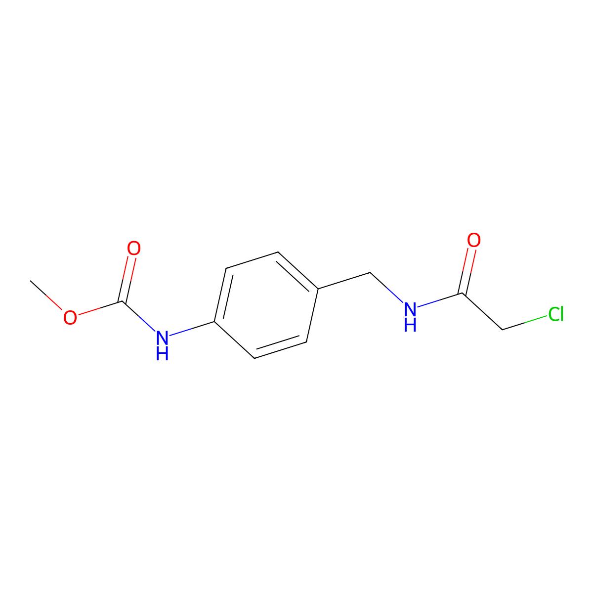 methyl N-{4-[(2-chloroacetamido)methyl]phenyl}carbamate molecular structure, CAS 1423029-55-3