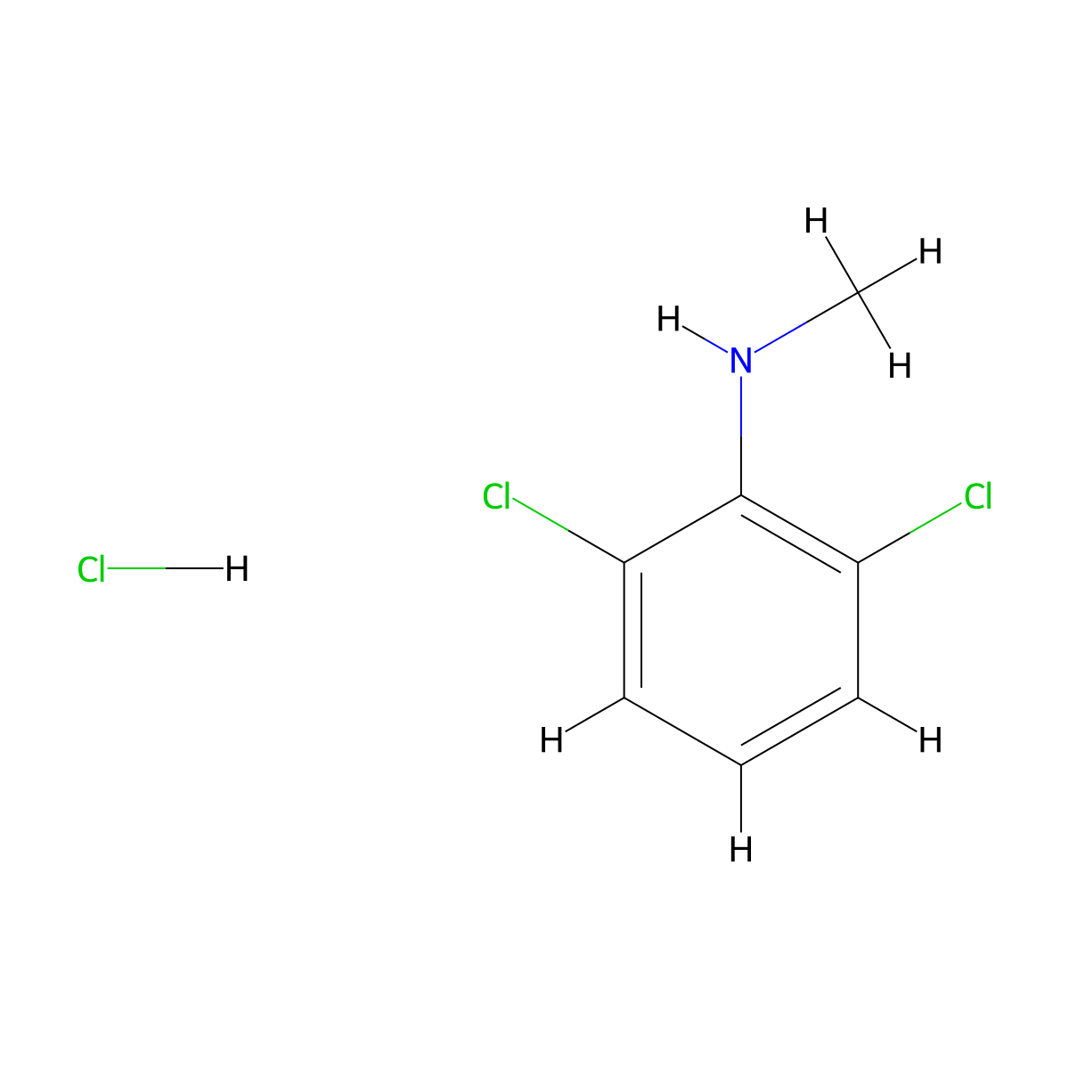 2,6-dichloro-N-methylaniline hydrochloride molecular structure, CAS 1423029-60-0