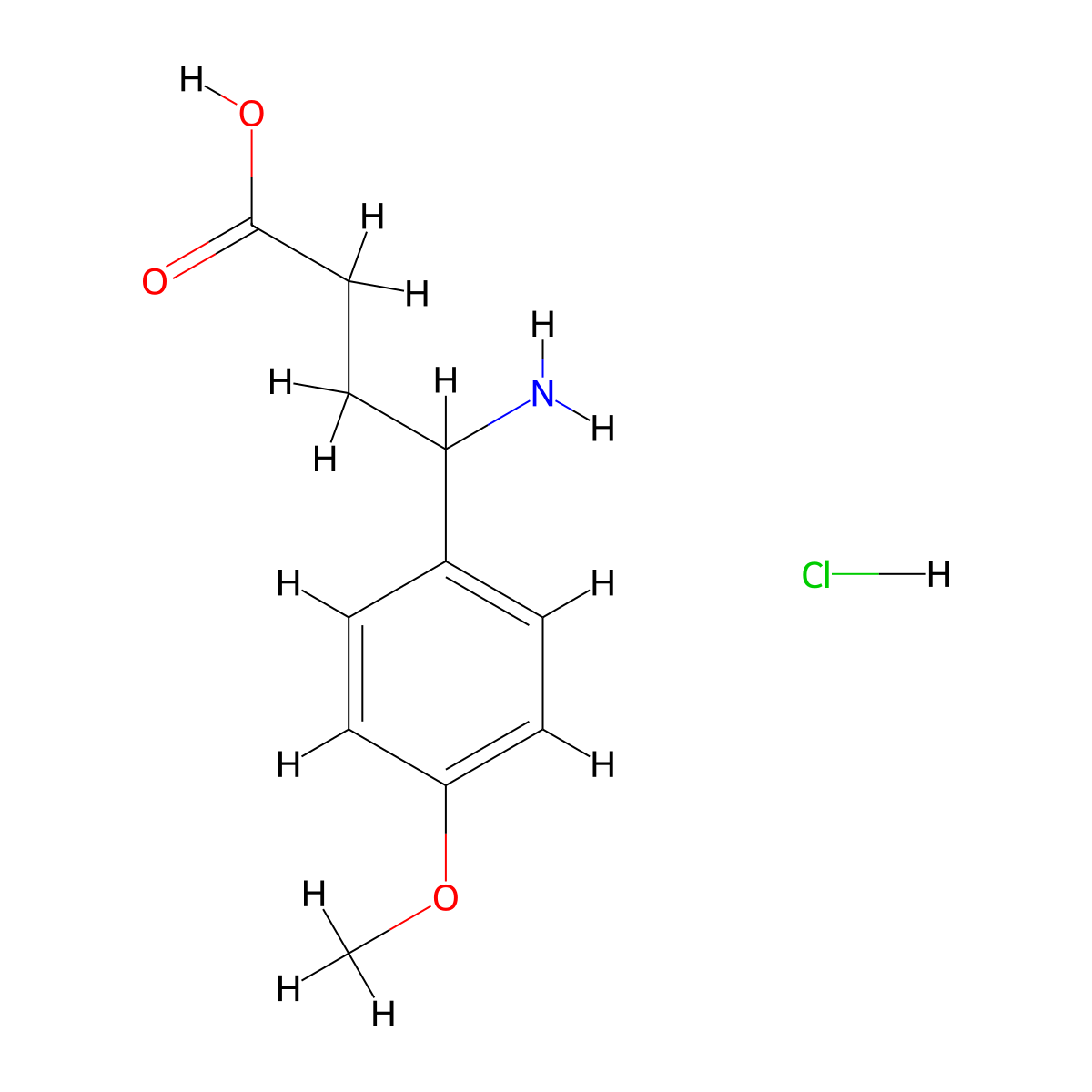 4-Amino-4-(4-methoxyphenyl)butanoic acid hydrochloride molecular structure, CAS 1423029-69-9