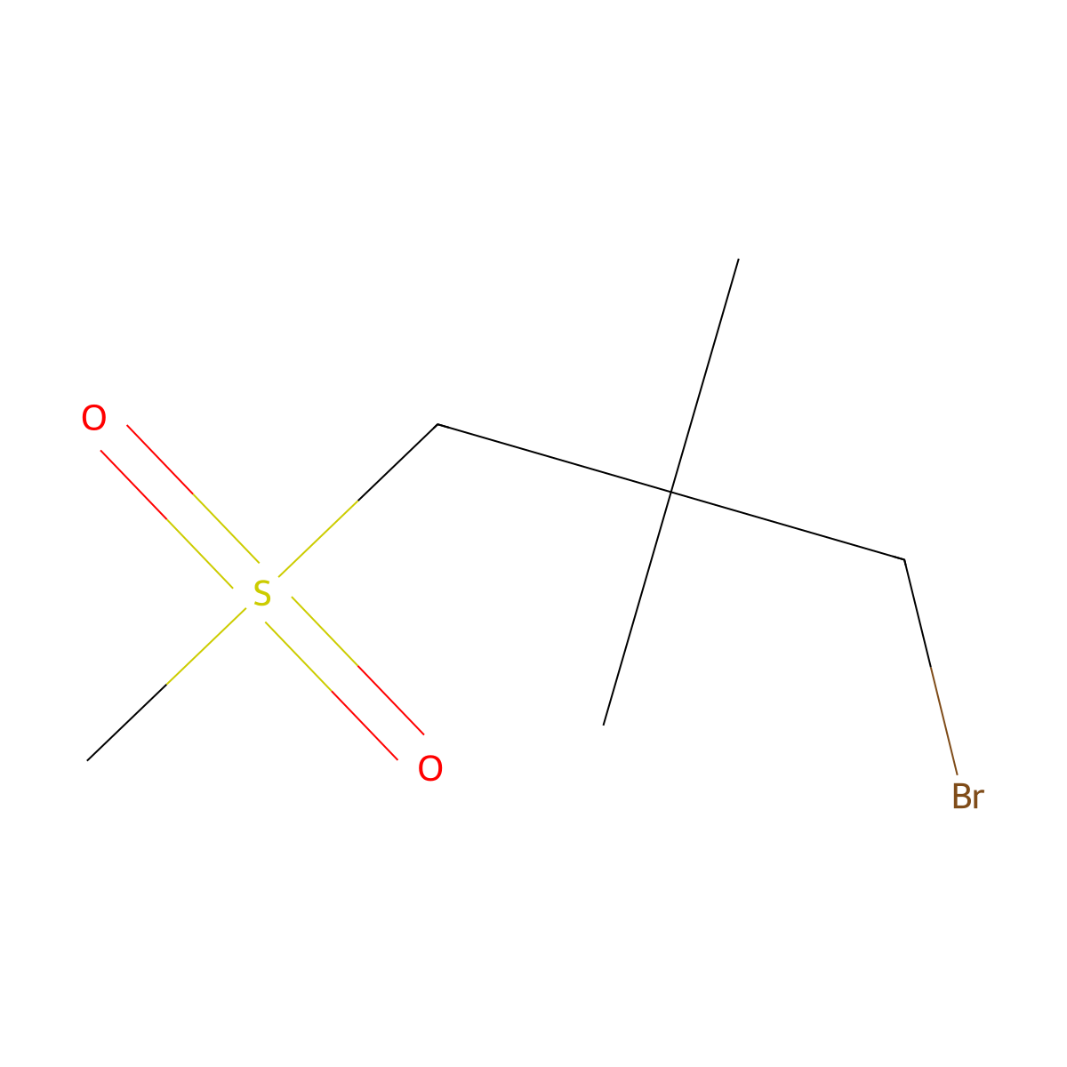 1-Bromo-3-methanesulfonyl-2,2-dimethylpropane molecular structure, CAS 1423029-70-2