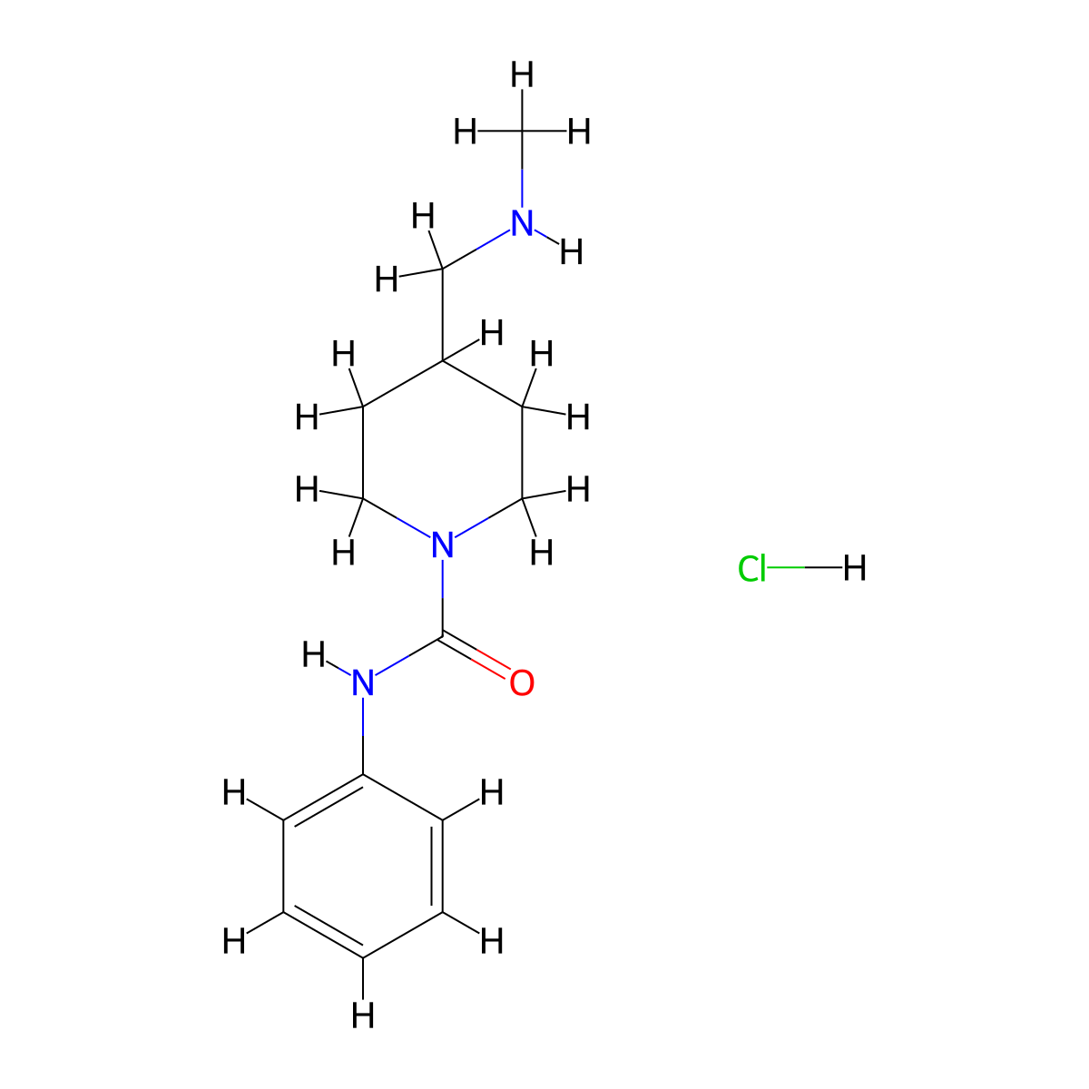 4-[(methylamino)methyl]-N-phenylpiperidine-1-carboxamide hydrochloride molecular structure, CAS 1423029-84-8
