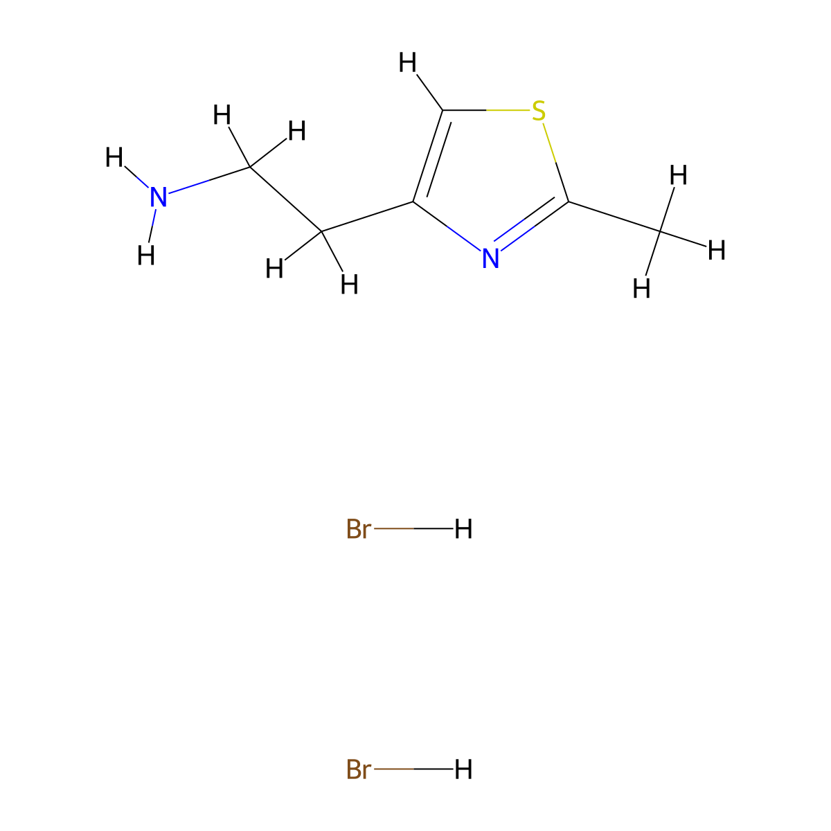 2-(2-Methyl-1,3-thiazol-4-yl)ethan-1-amine dihydrobromide molecular structure, CAS 1423031-19-9
