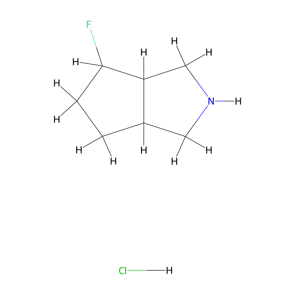 4-Fluoro-octahydrocyclopenta[c]pyrrole hydrochloride molecular structure, CAS 1423031-21-3