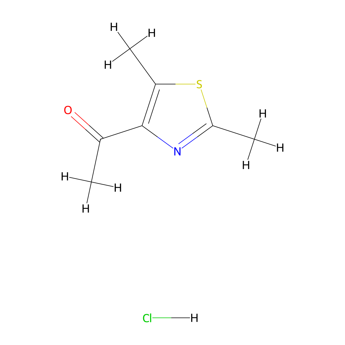 1-(2,5-Dimethyl-1,3-thiazol-4-YL)ethanone hydrochloride molecular structure, CAS 1423031-39-3