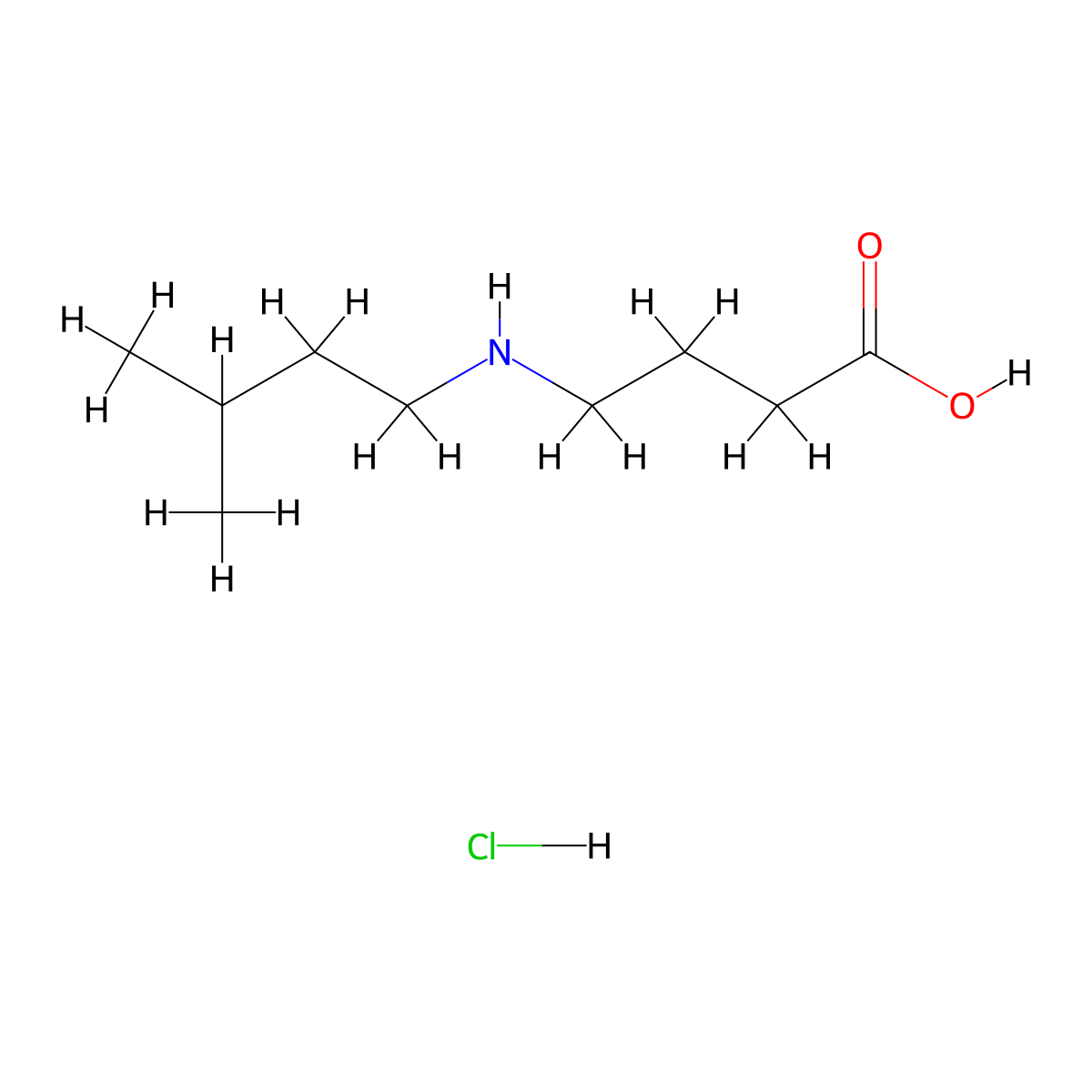 4-[(3-Methylbutyl)amino]butanoic acid hydrochloride molecular structure, CAS 1423031-44-0