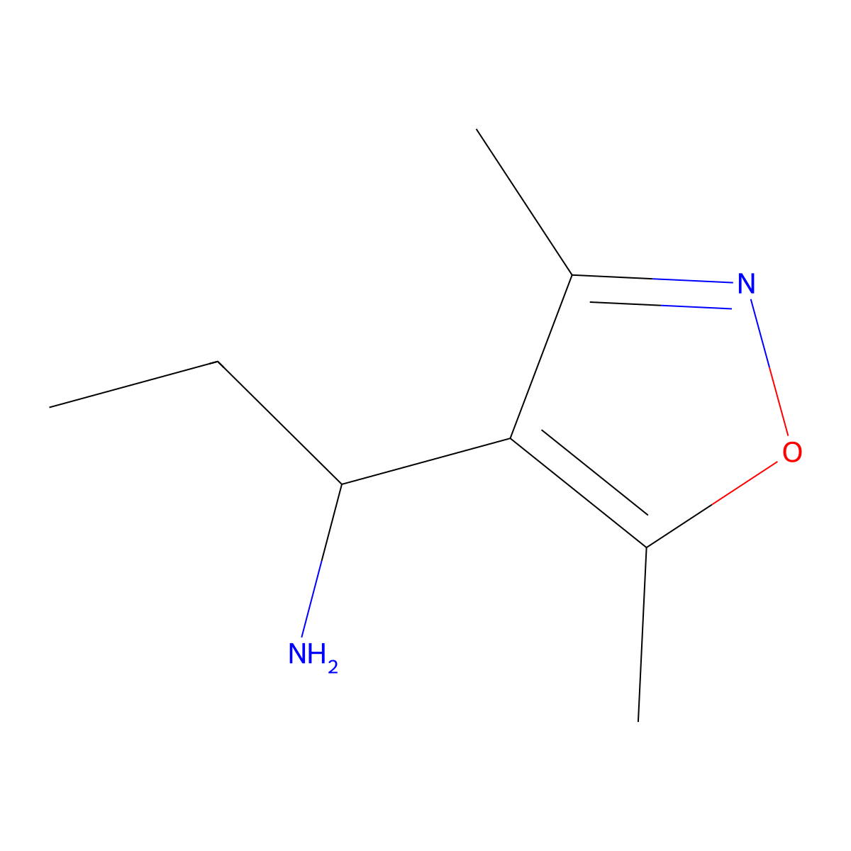 1-(Dimethyl-1,2-oxazol-4-yl)propan-1-amine molecular structure, CAS 1423031-51-9