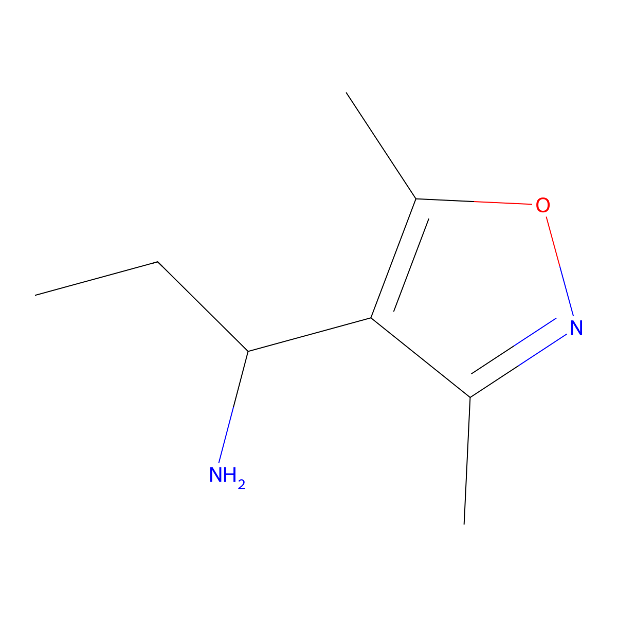 1-(Dimethyl-1,2-oxazol-4-yl)propan-1-amine molecular structure, CAS 1423031-51-9