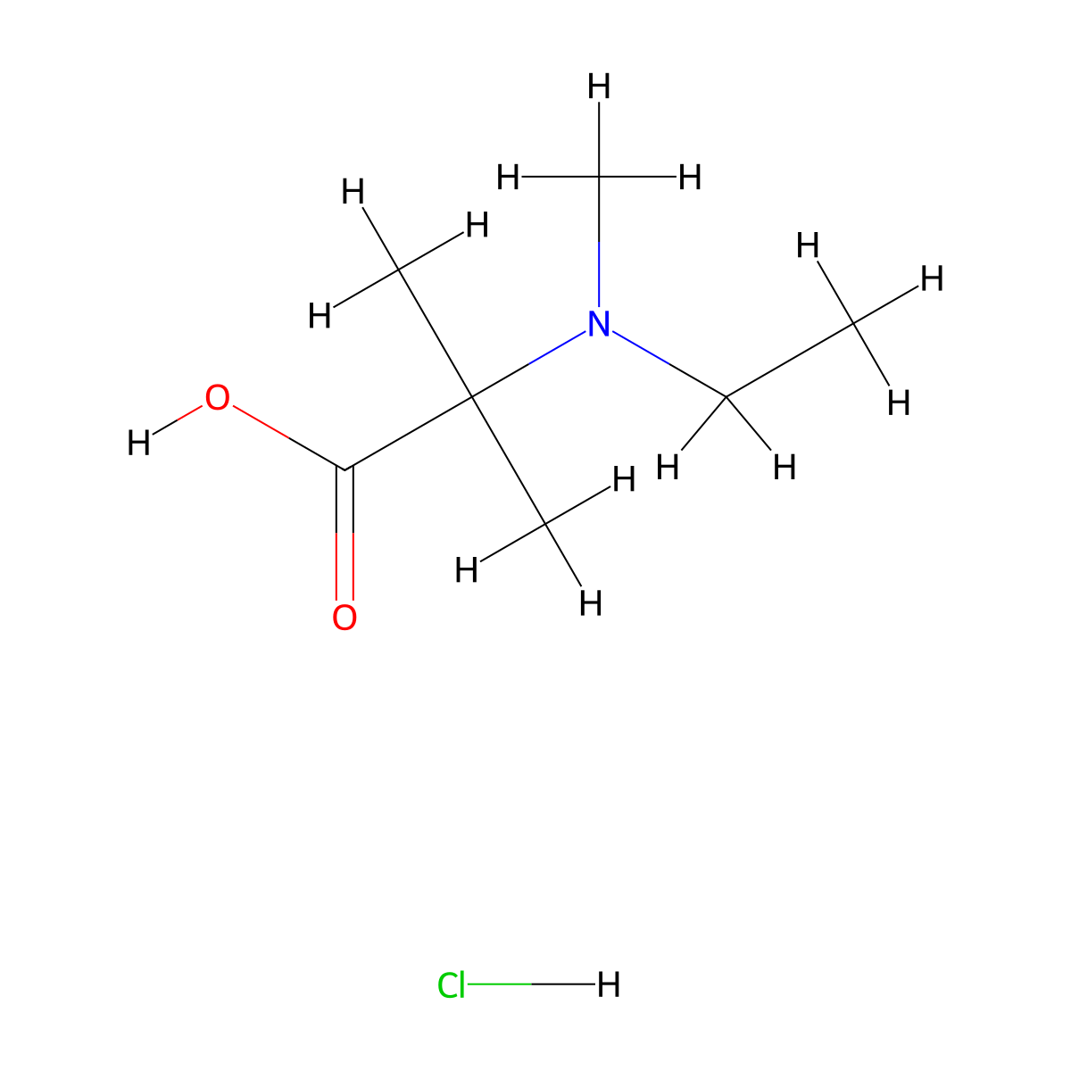 2-[Ethyl(methyl)amino]-2-methylpropanoic acid hydrochloride molecular structure, CAS 1423031-52-0