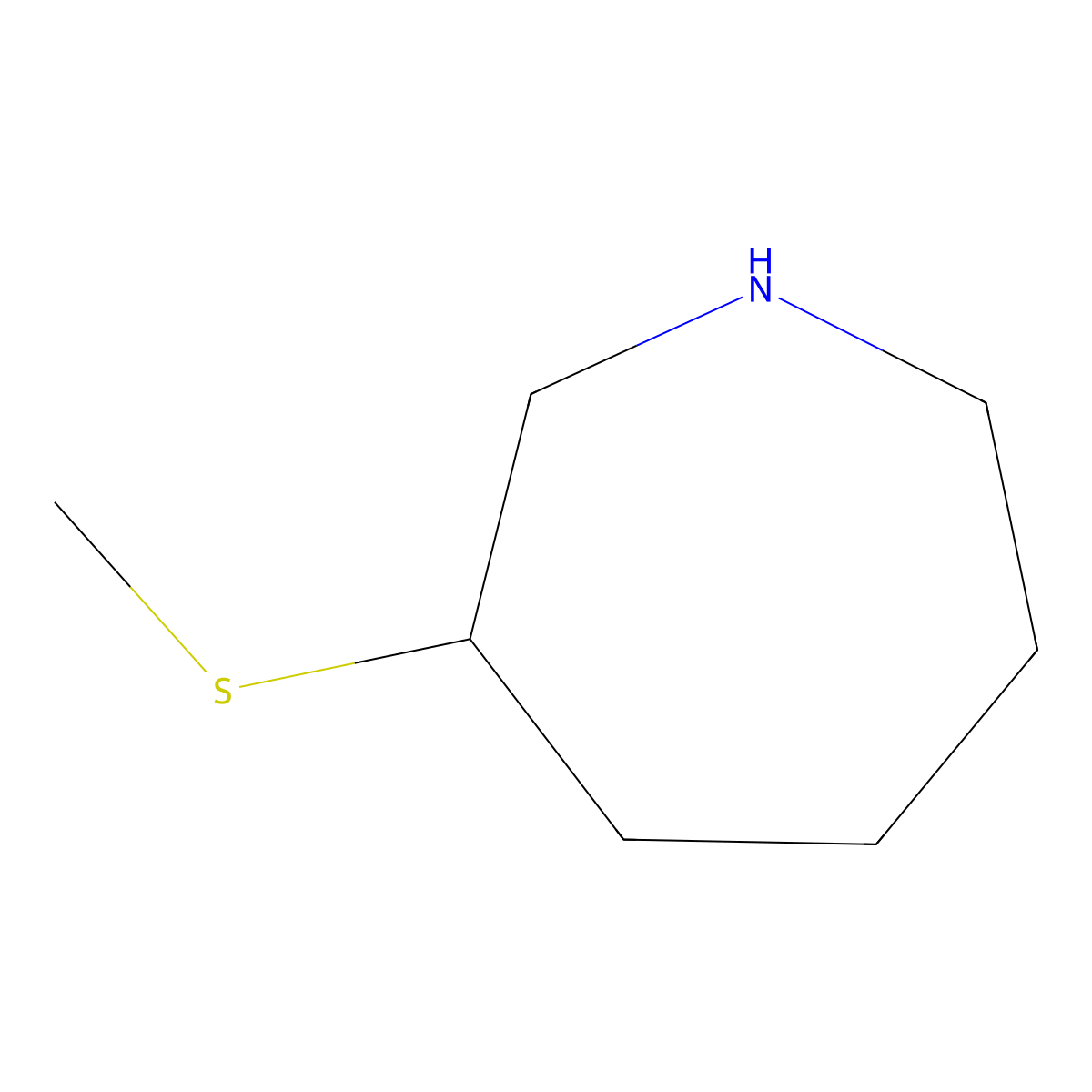 3-(Methylsulfanyl)azepane molecular structure, CAS 1423031-54-2