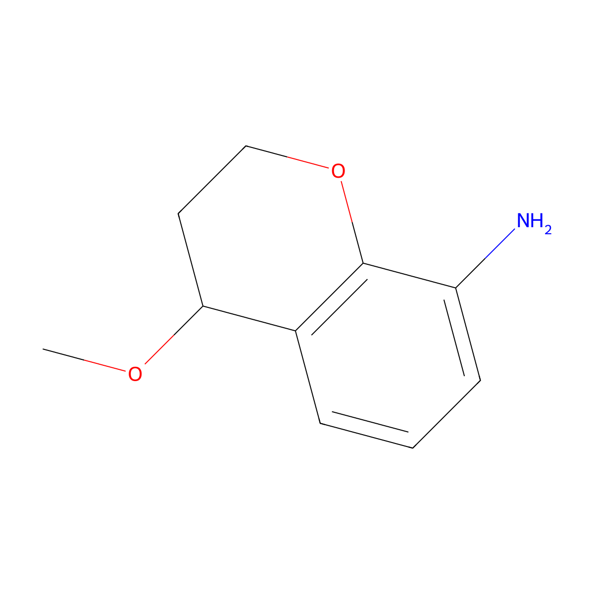4-methoxy-3,4-dihydro-2H-1-benzopyran-8-amine molecular structure, CAS 1423031-68-8