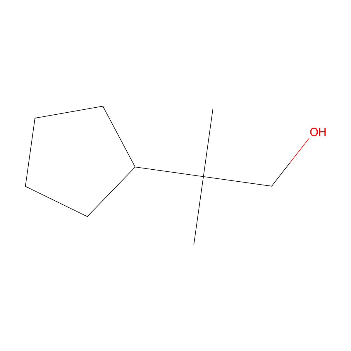 2-Cyclopentyl-2-methylpropan-1-ol molecular structure, CAS 1423031-72-4