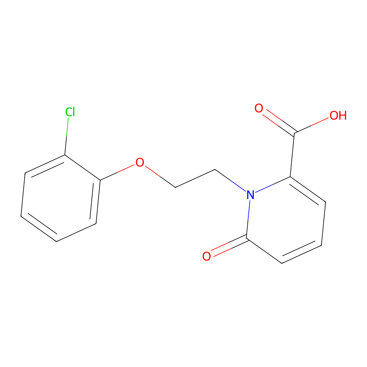 1-[2-(2-Chlorophenoxy)ethyl]-6-oxo-1,6-dihydropyridine-2-carboxylic acid molecular structure, CAS 1423031-73-5