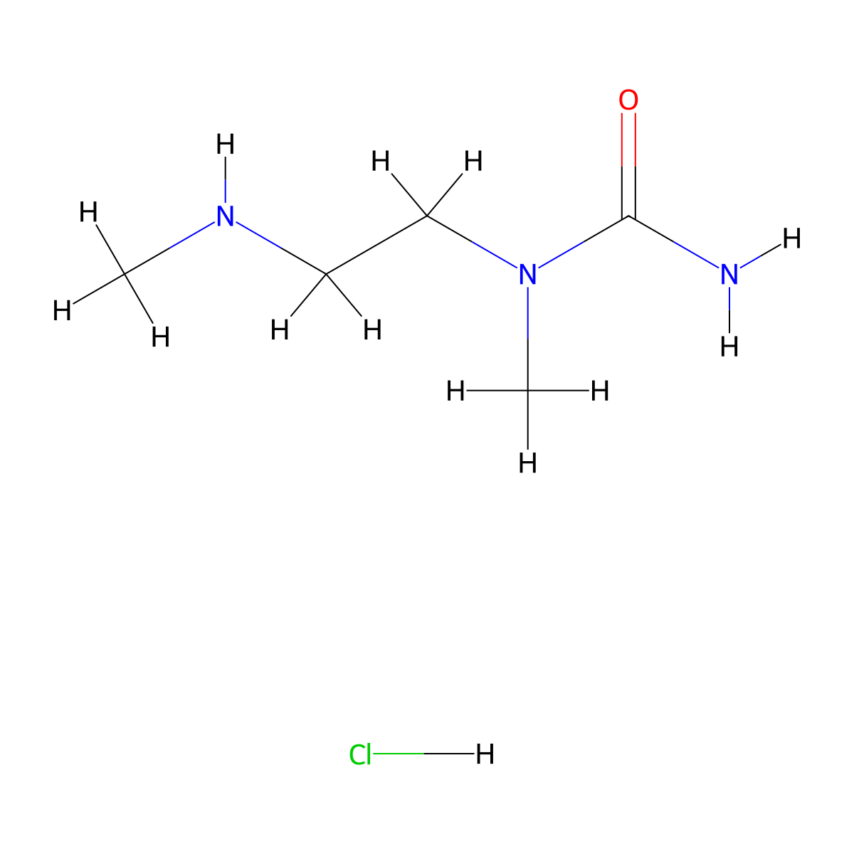 3-Methyl-3-[2-(methylamino)ethyl]urea hydrochloride molecular structure, CAS 1423031-74-6