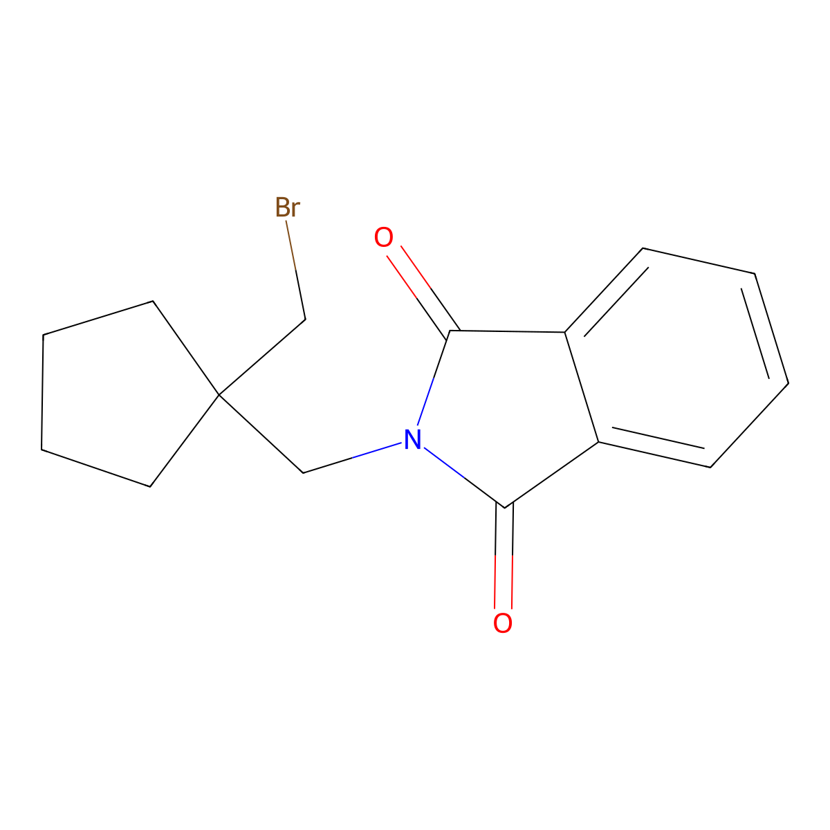 2-{[1-(bromomethyl)cyclopentyl]methyl}-2,3-dihydro-1H-isoindole-1,3-dione molecular structure, CAS 1423031-76-8