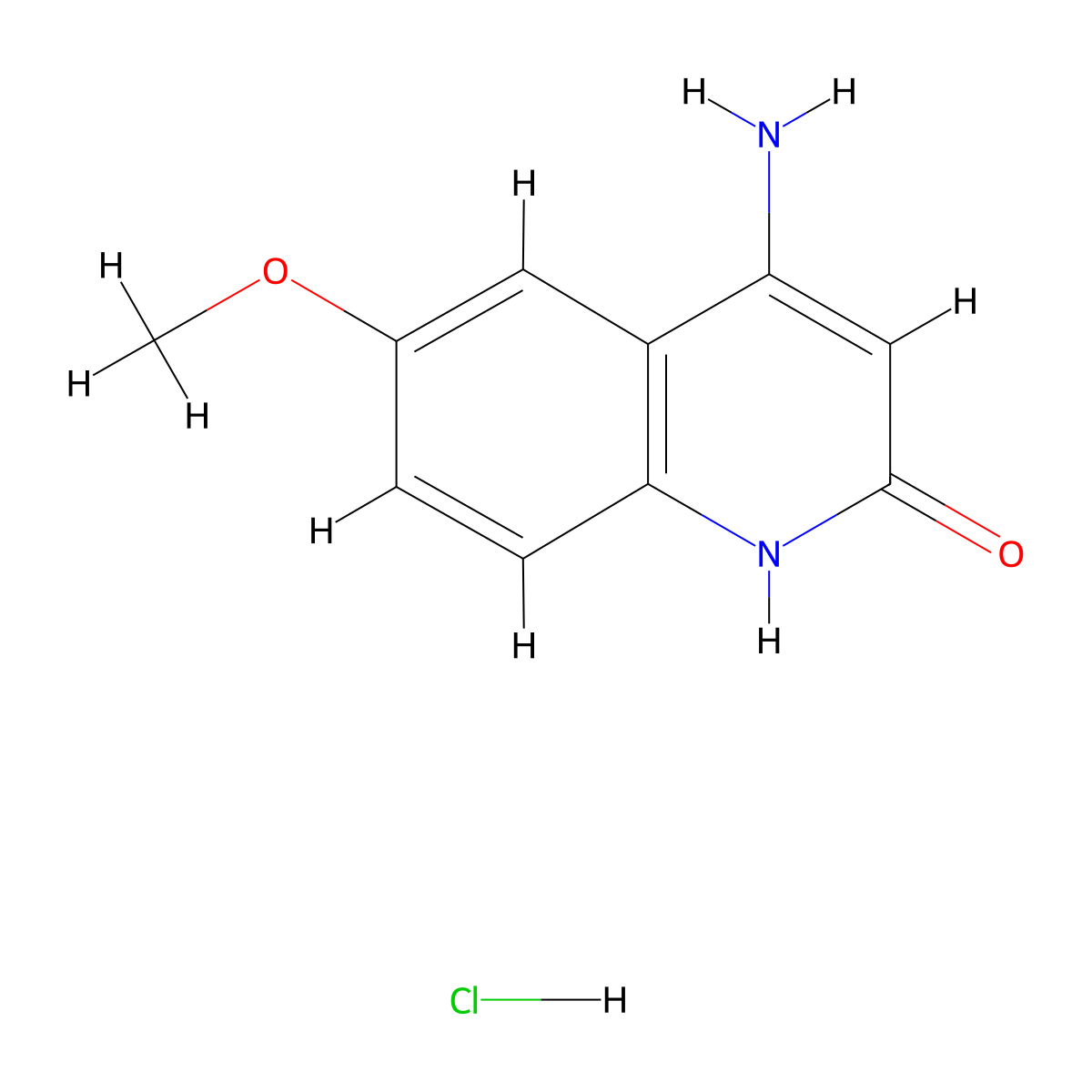 4-Amino-6-methoxy-1,2-dihydroquinolin-2-one hydrochloride molecular structure, CAS 1423031-87-1
