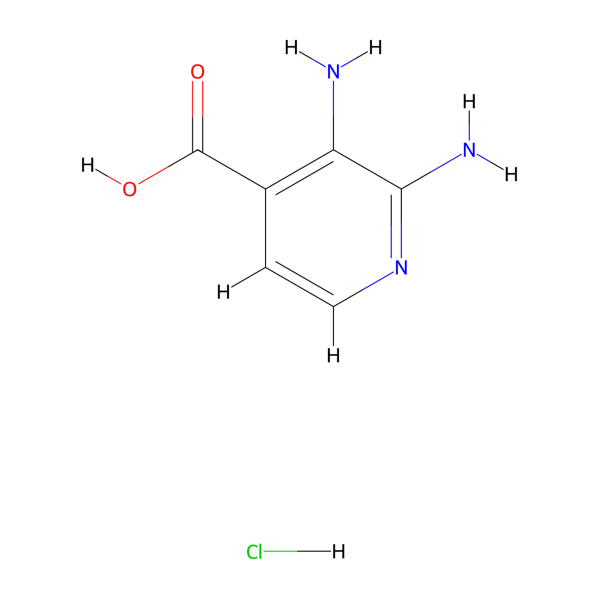 2,3-Diaminopyridine-4-carboxylic acid hydrochloride molecular structure, CAS 1423031-98-4