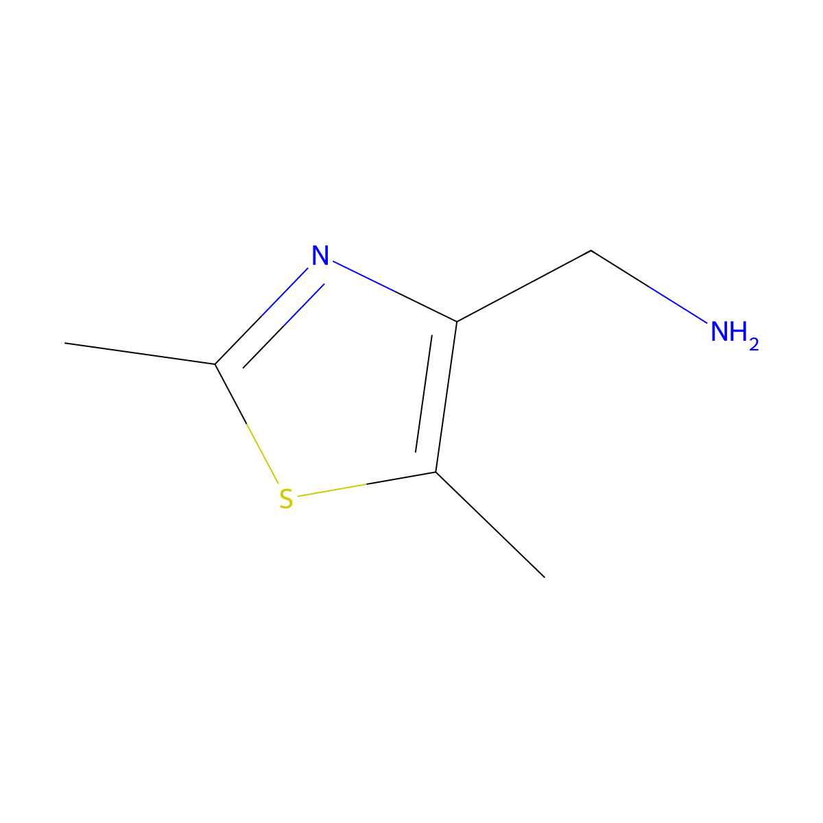 (Dimethyl-1,3-thiazol-4-yl)methanamine molecular structure, CAS 1423032-00-1